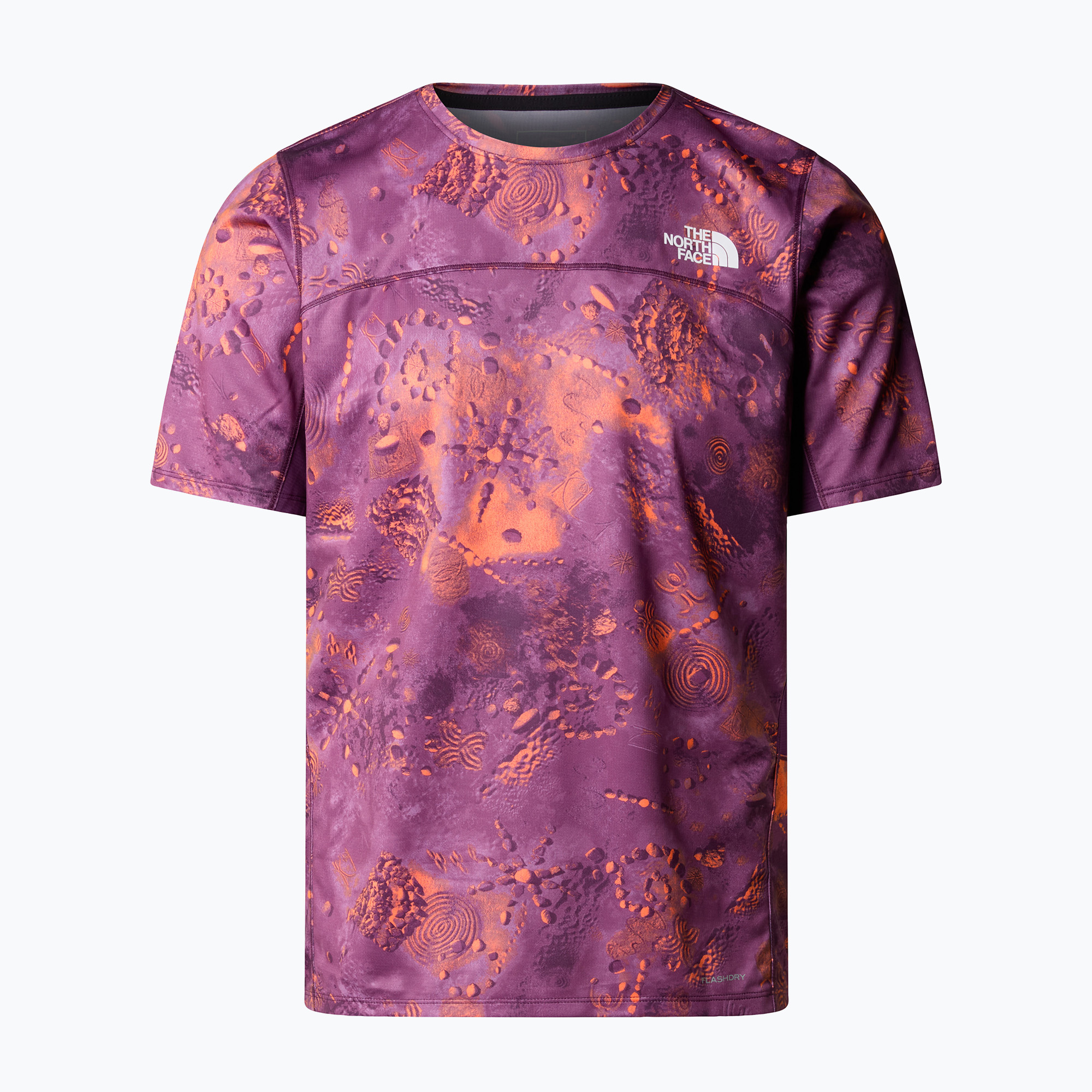 Мъжка тениска за бягане Sunriser vivid flame trailglyph на The North Face