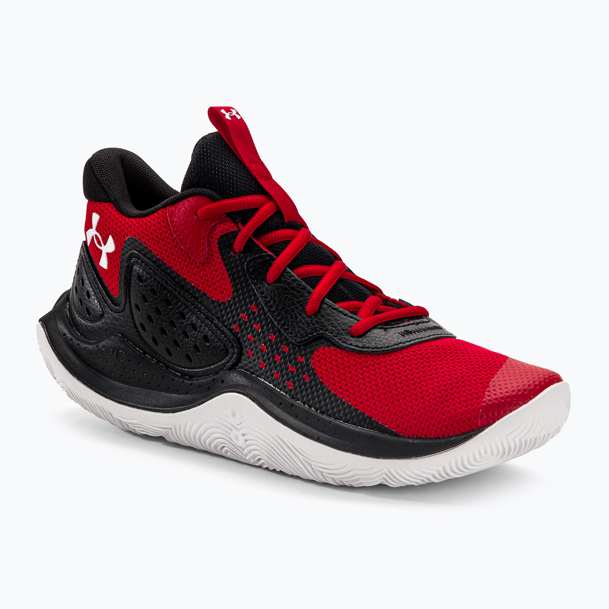 Баскетболни обувки Under Armour Jet'23 червено/черно/бяло