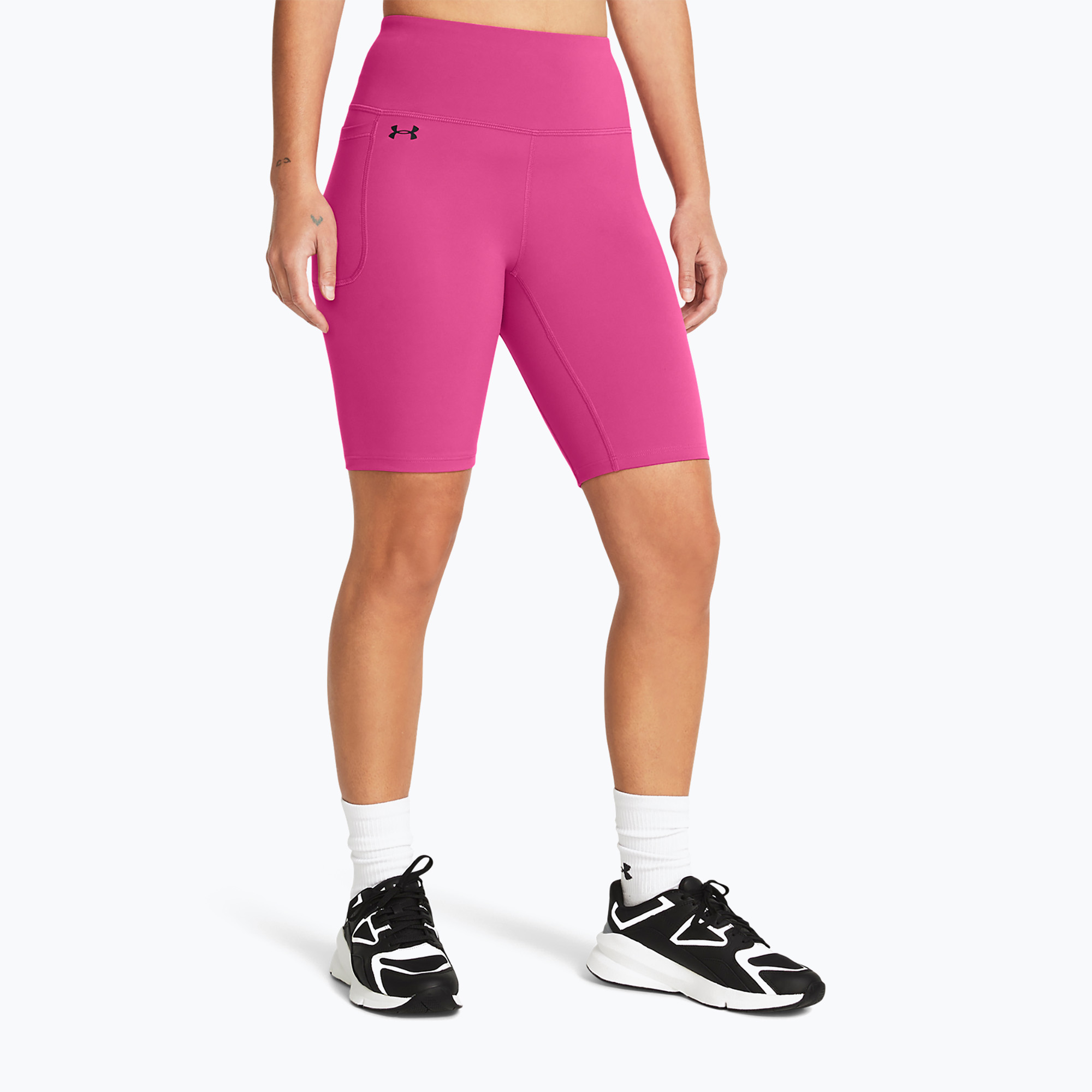 Къси панталони за тренировка за жени Under Armour Motion Bike Short astro pink/black