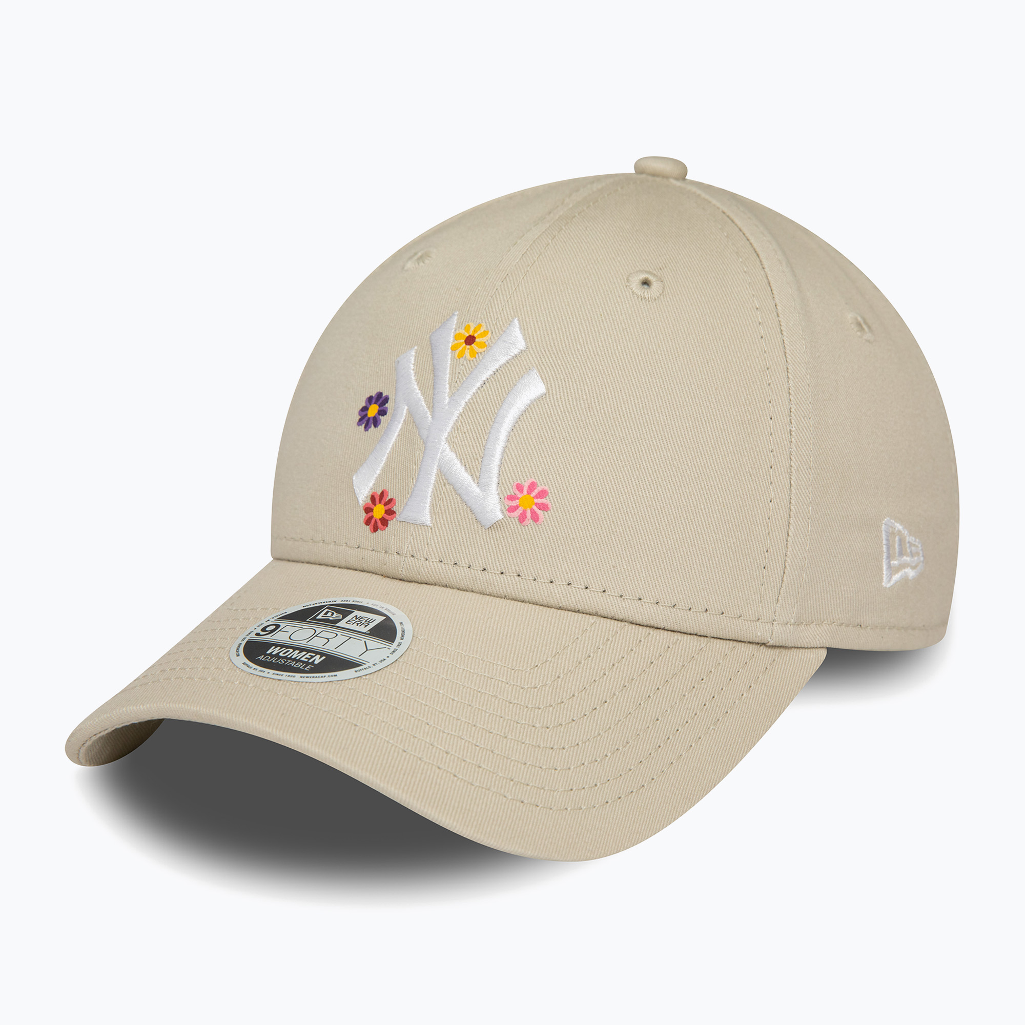 Дамска бейзболна шапка New Era Flower 9Forty New York Yankees light beige