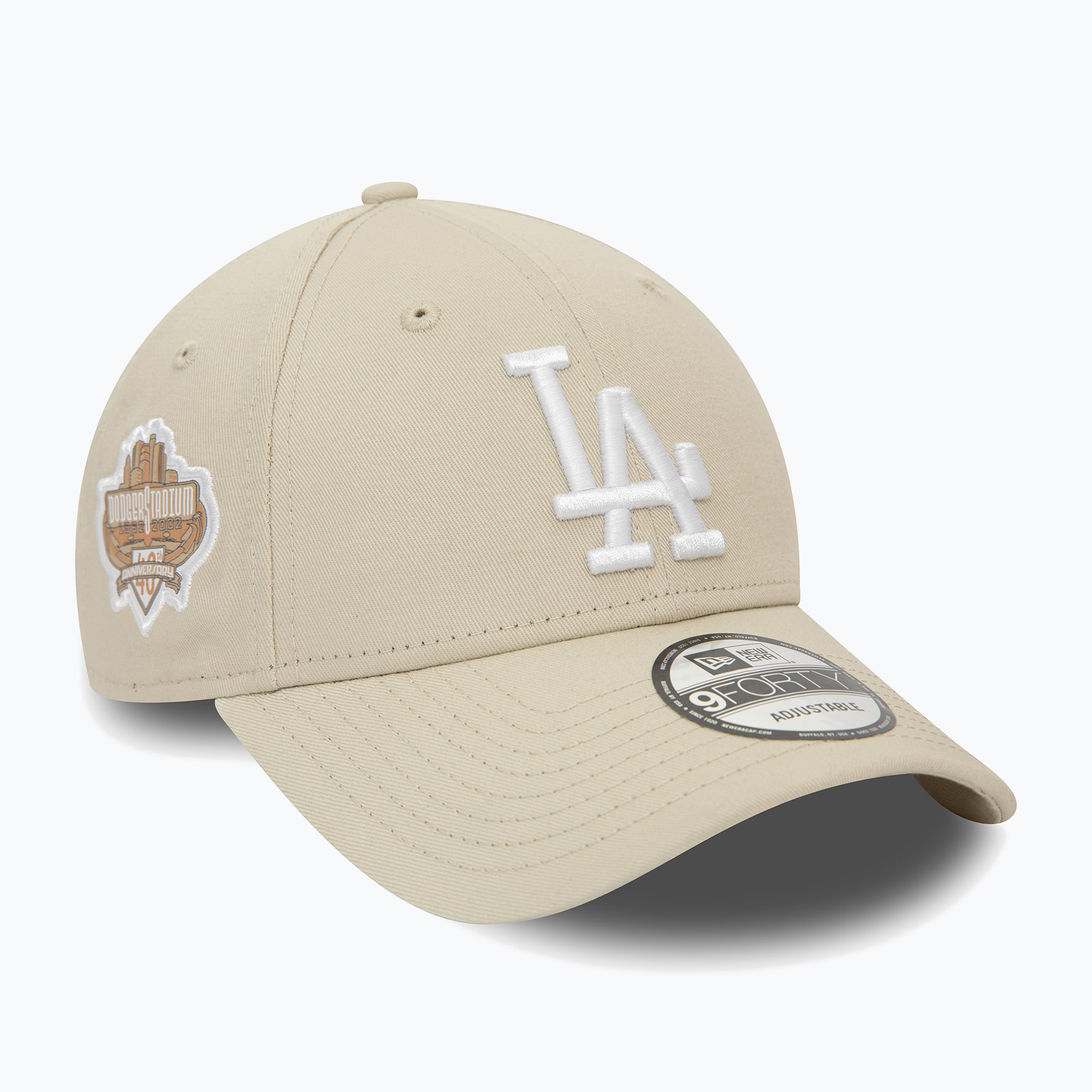 Мъжка бейзболна шапка New Era Side Patch 9Forty Los Angeles Dodgers light beige