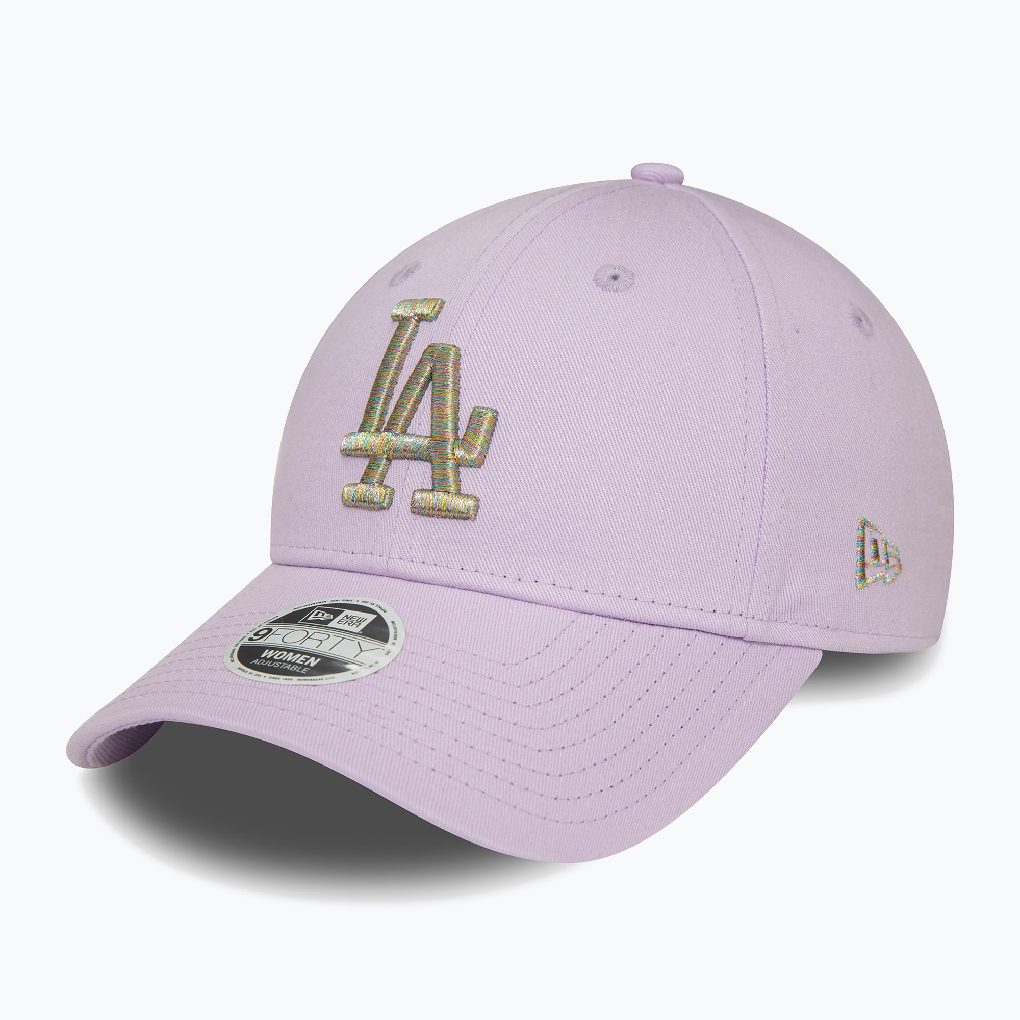 Дамски New Era Metallic Logo 9Forty Los Angeles Dodgers бейзболна шапка пастелно лилаво