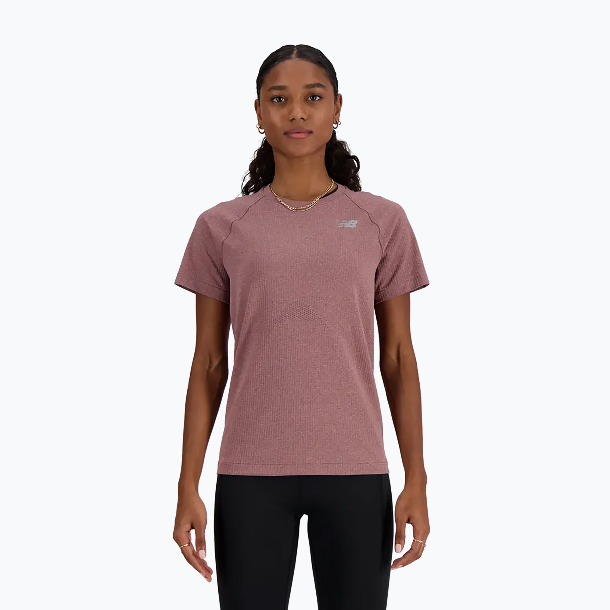 New Balance дамска тениска Seamless licorice heather