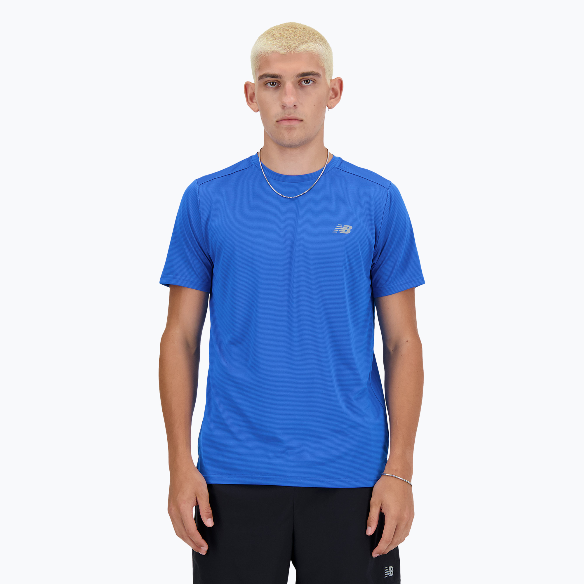 Мъжка тениска New Balance Run blue oasis