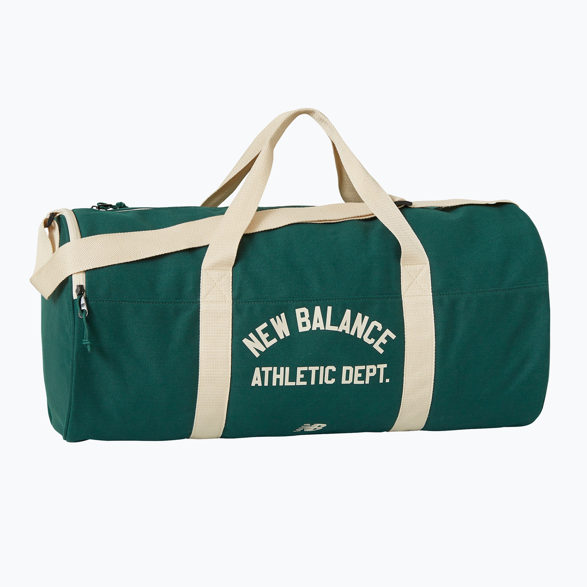 New Balance Canvas Duffel 40 л бежово/зелена чанта