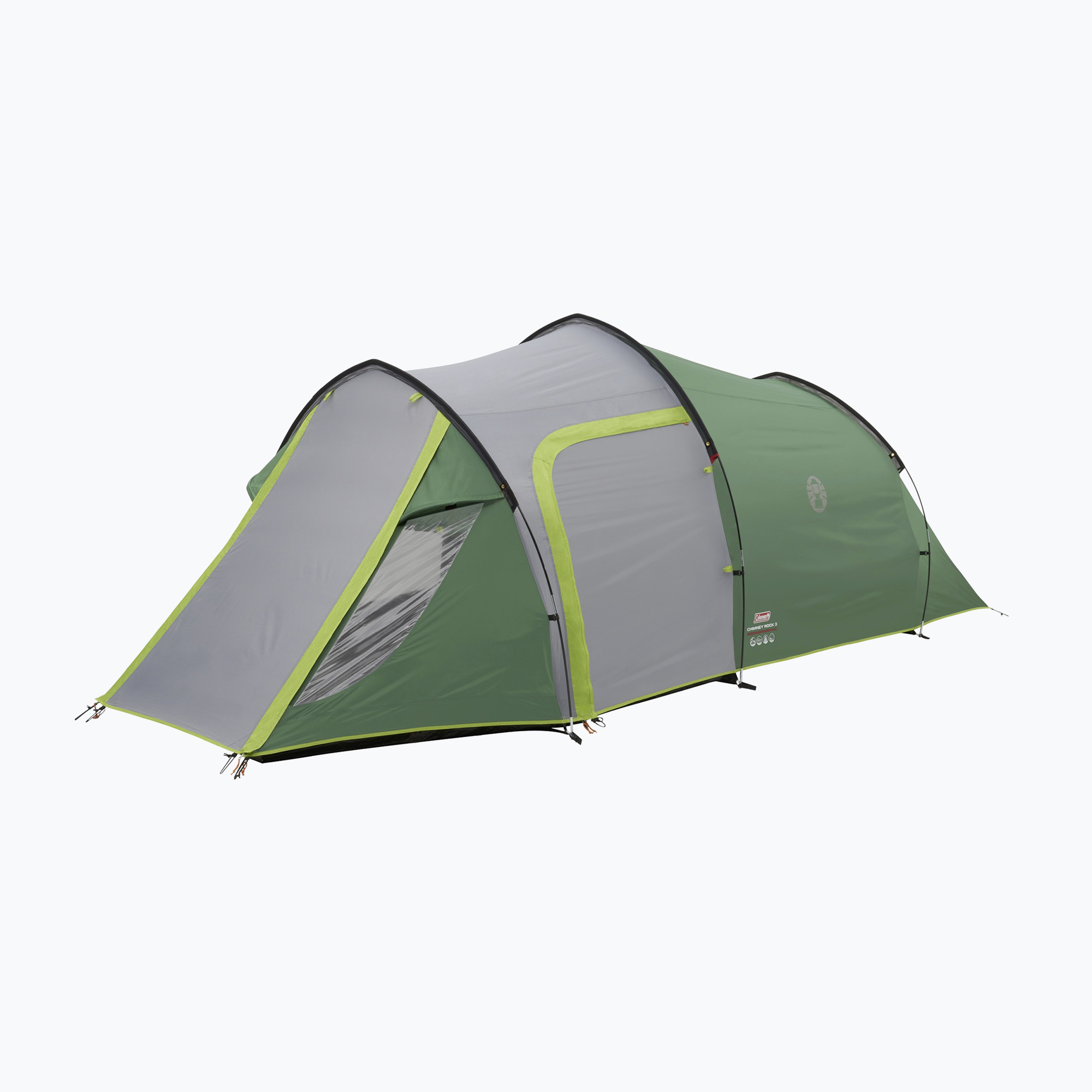 Палатка за къмпинг Coleman Chimney Rock 3 Plus за 3 лица, сиво-зелена 2000032117