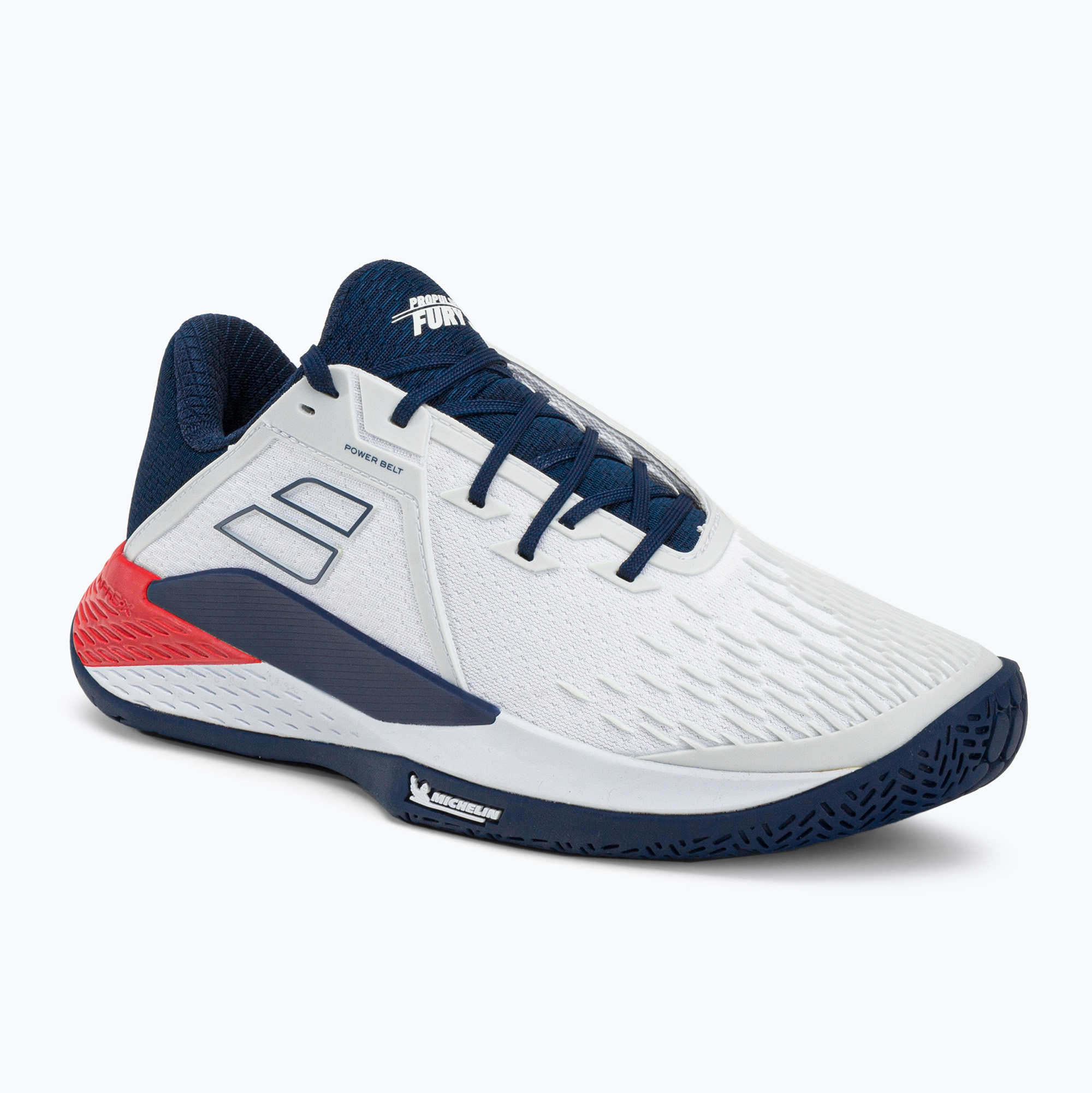 Babolat Propulse Fury 3 All Court мъжки обувки за тенис в бяло и синьо 30S23208