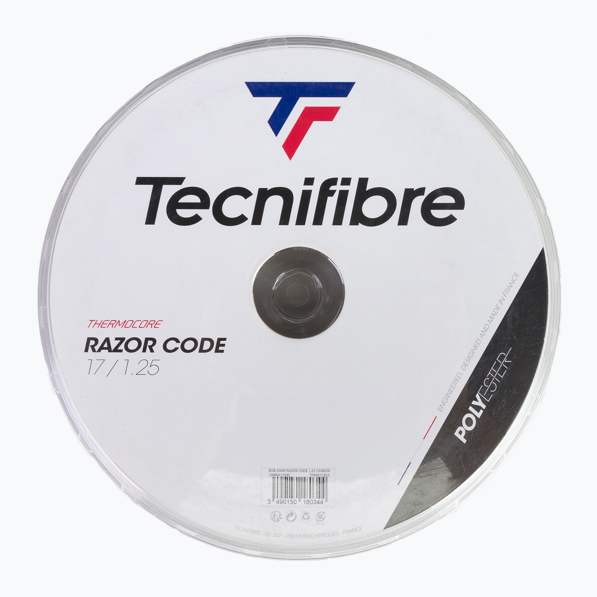 Tecnifibre Макара 200M Razor Code тенис струна 200 м черна 04RRA125XC