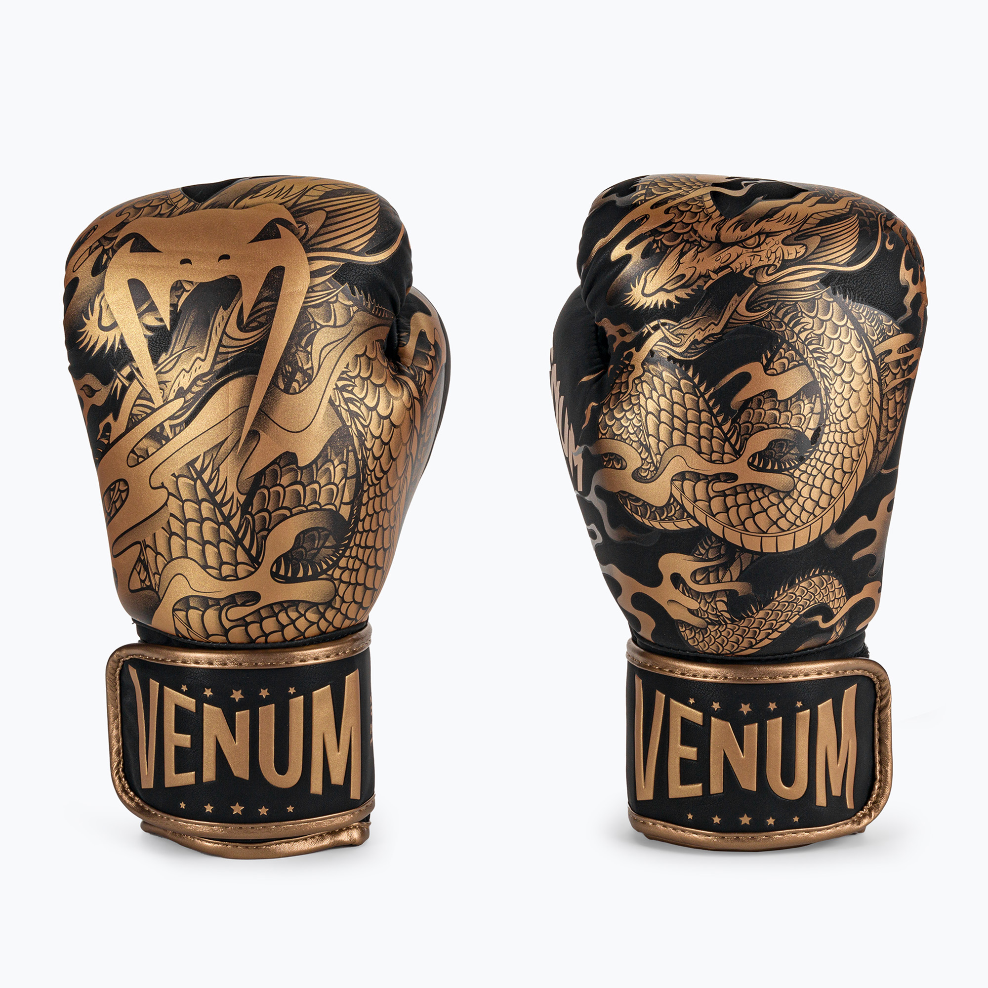 Venum Dragon's Flight черни и златни боксови ръкавици 03169-137