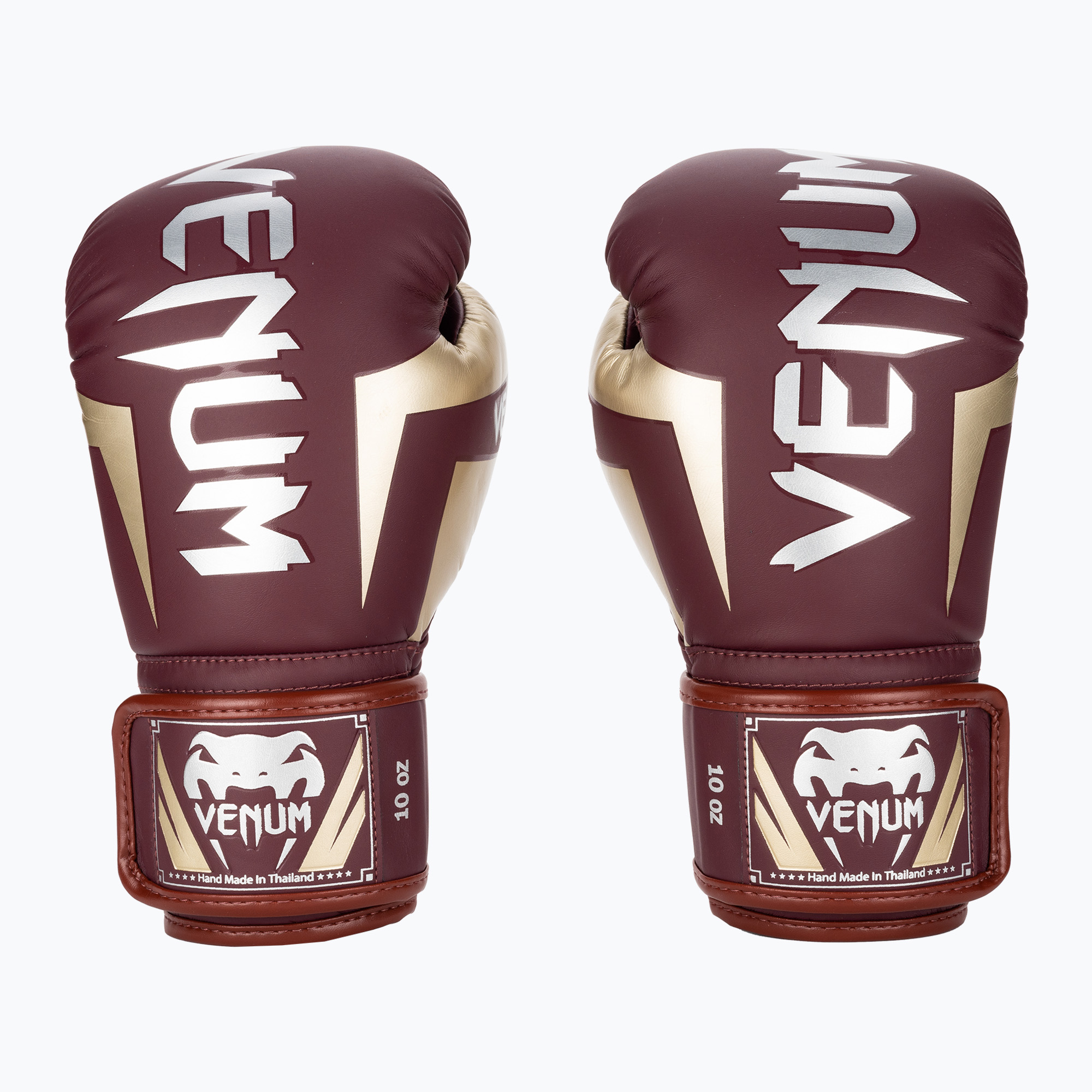 Боксови ръкавици Venum Elite бордо/злато