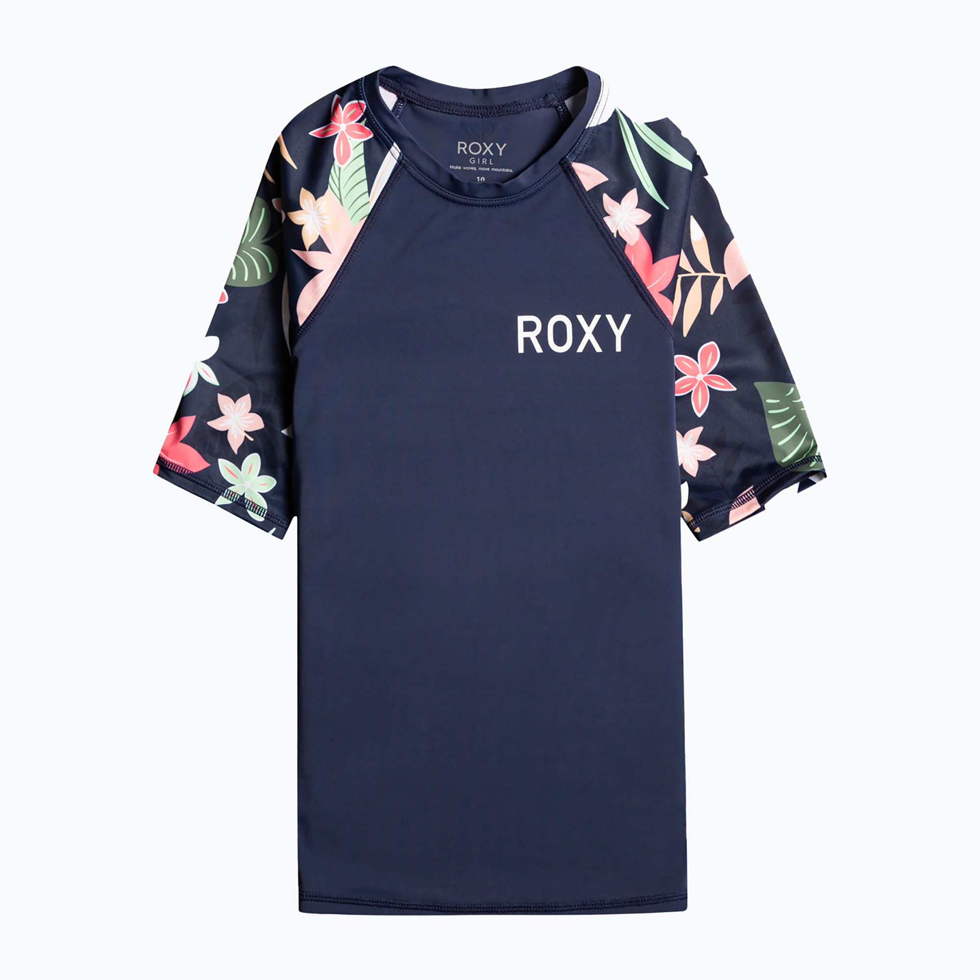 ROXY Детска блуза за плуване с принтирани ръкави тъмносиньо ERGWR03346-BSP9