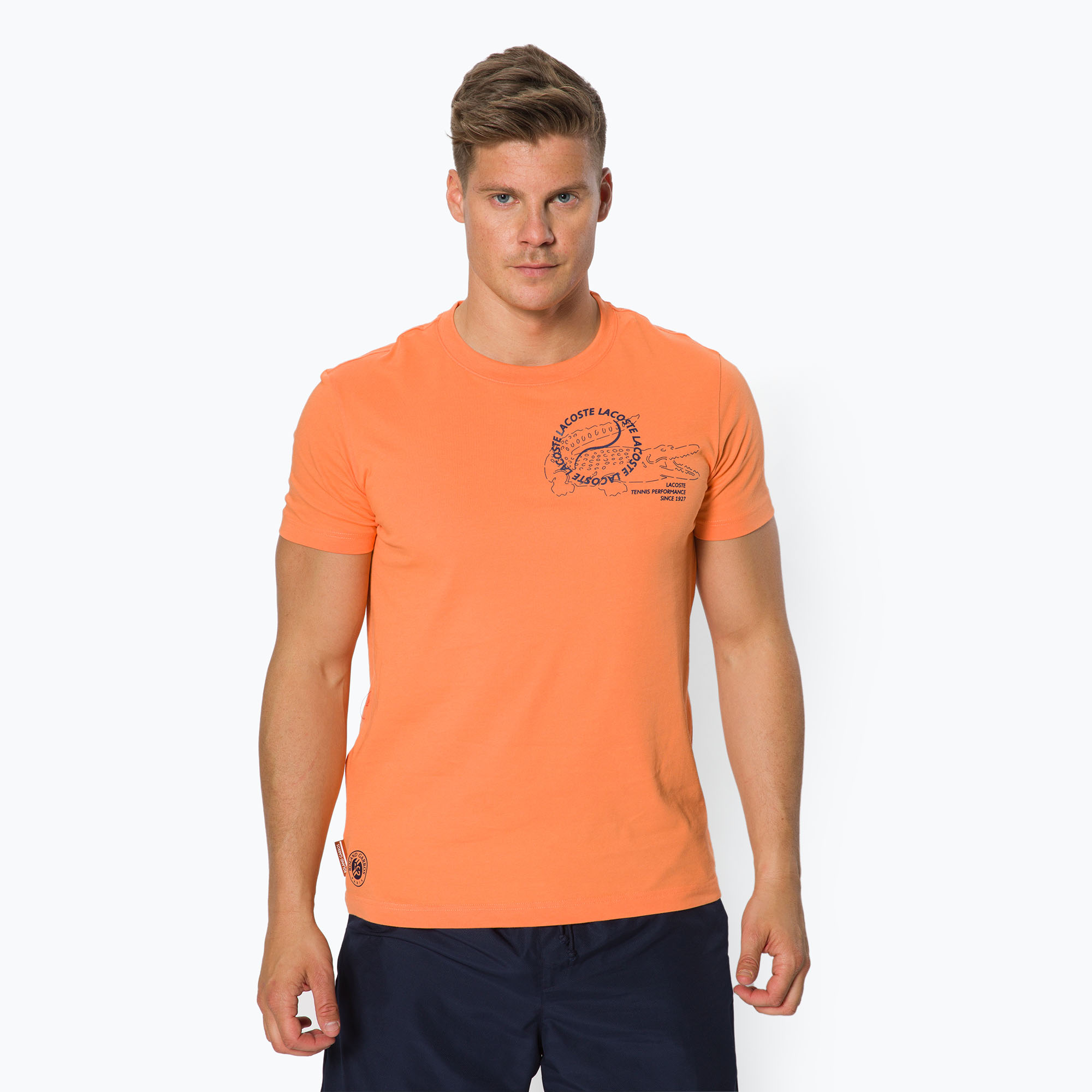 Мъжка тениска с костенурка Lacoste Orange TH0964