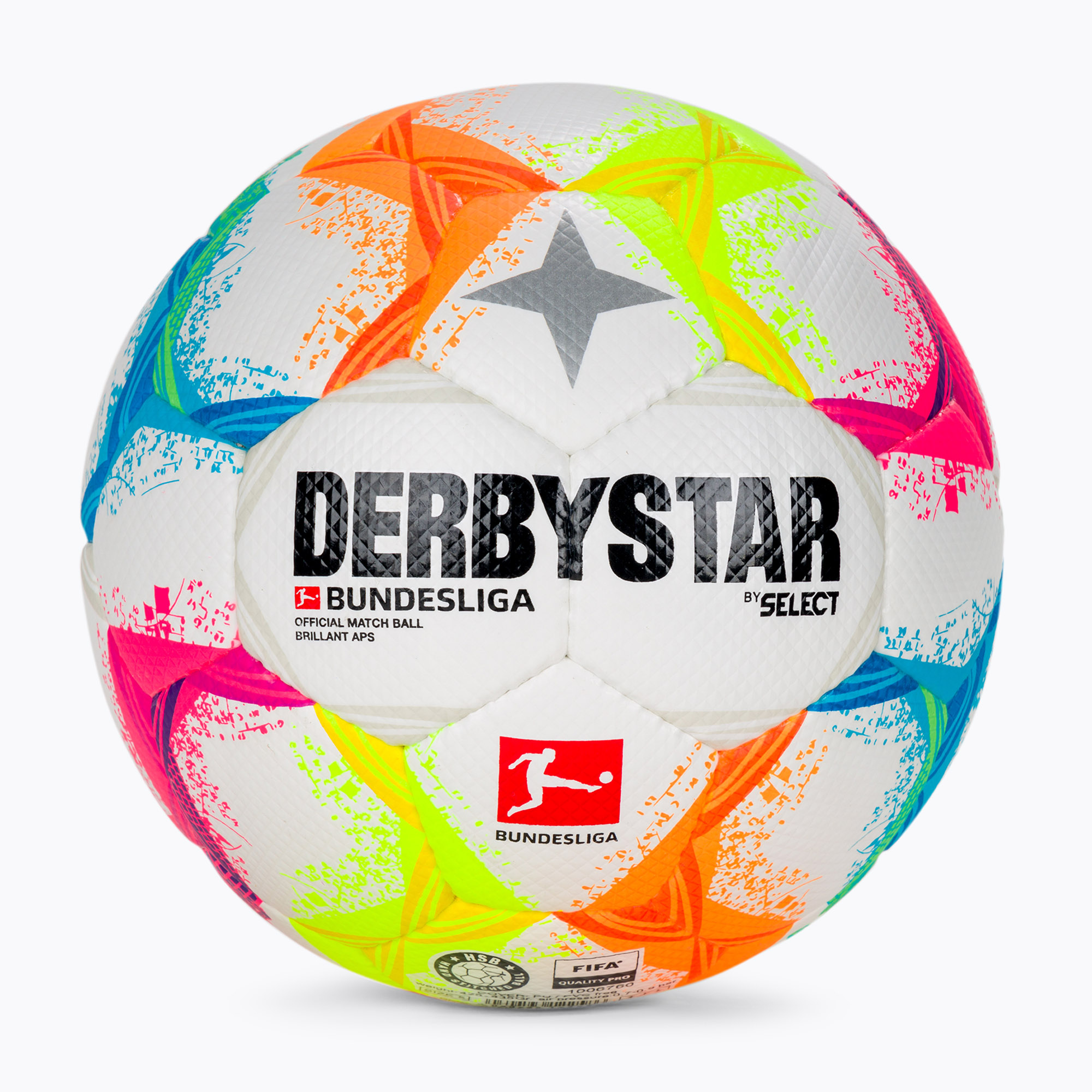 Derbystar Bundesliga Brillant APS v22 бял цвят футболна топка DE22586