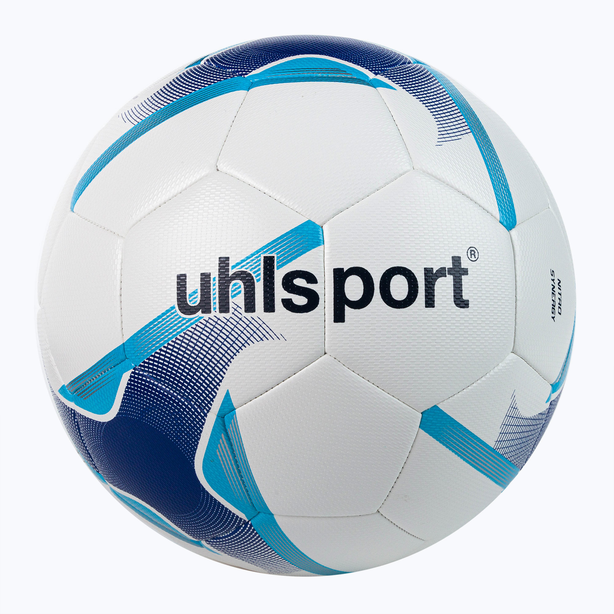 Uhlsport Nitro Synergy футболна топка бяло и синьо 100166701