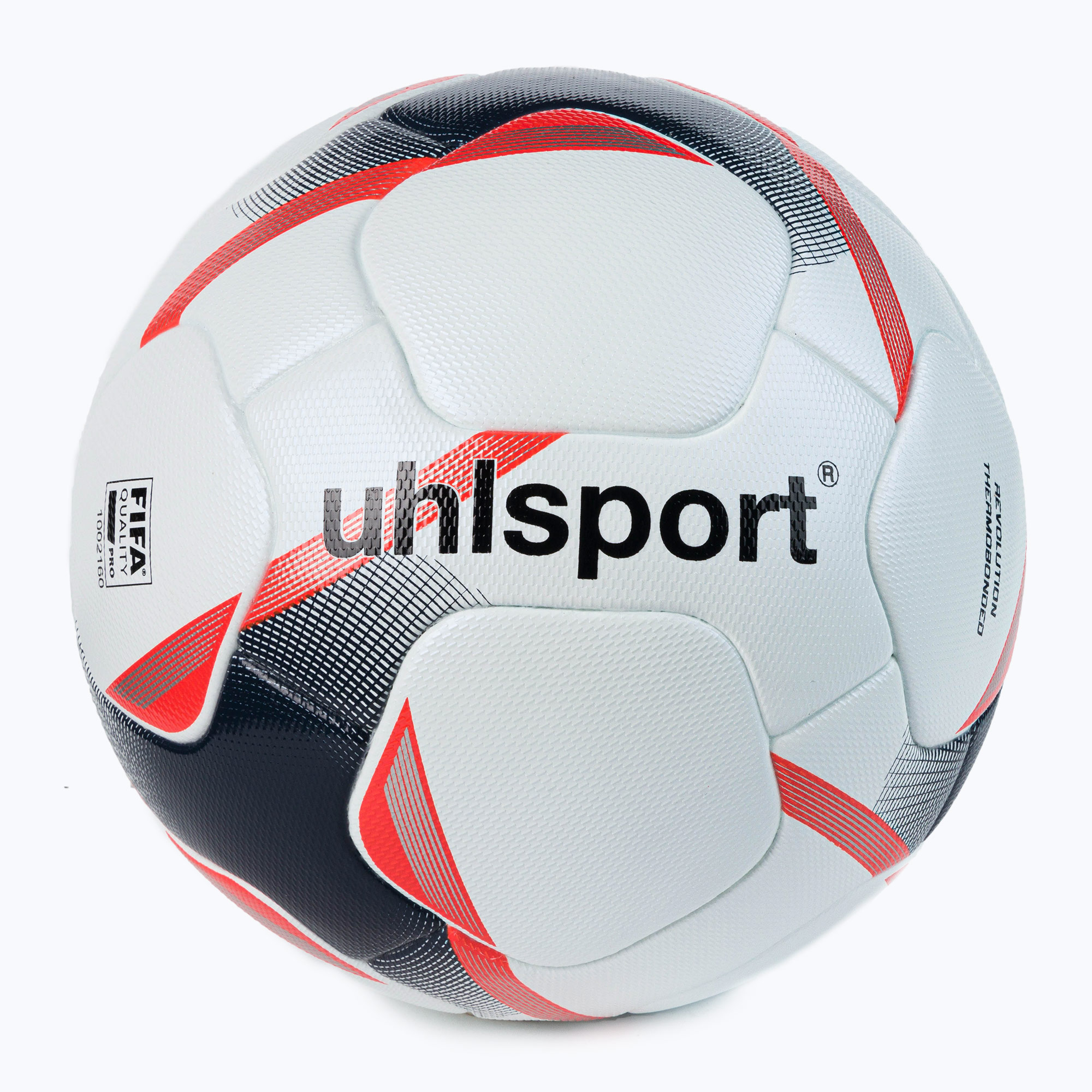 Uhlsport Revolution Термобонд футболна топка бяло и червено 100167701