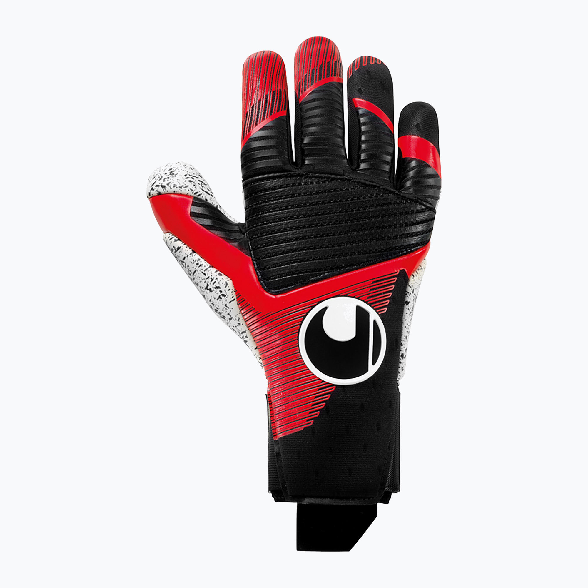 Uhlsport Powerline Supergrip  Reflex вратарски ръкавици черни/червени/бели