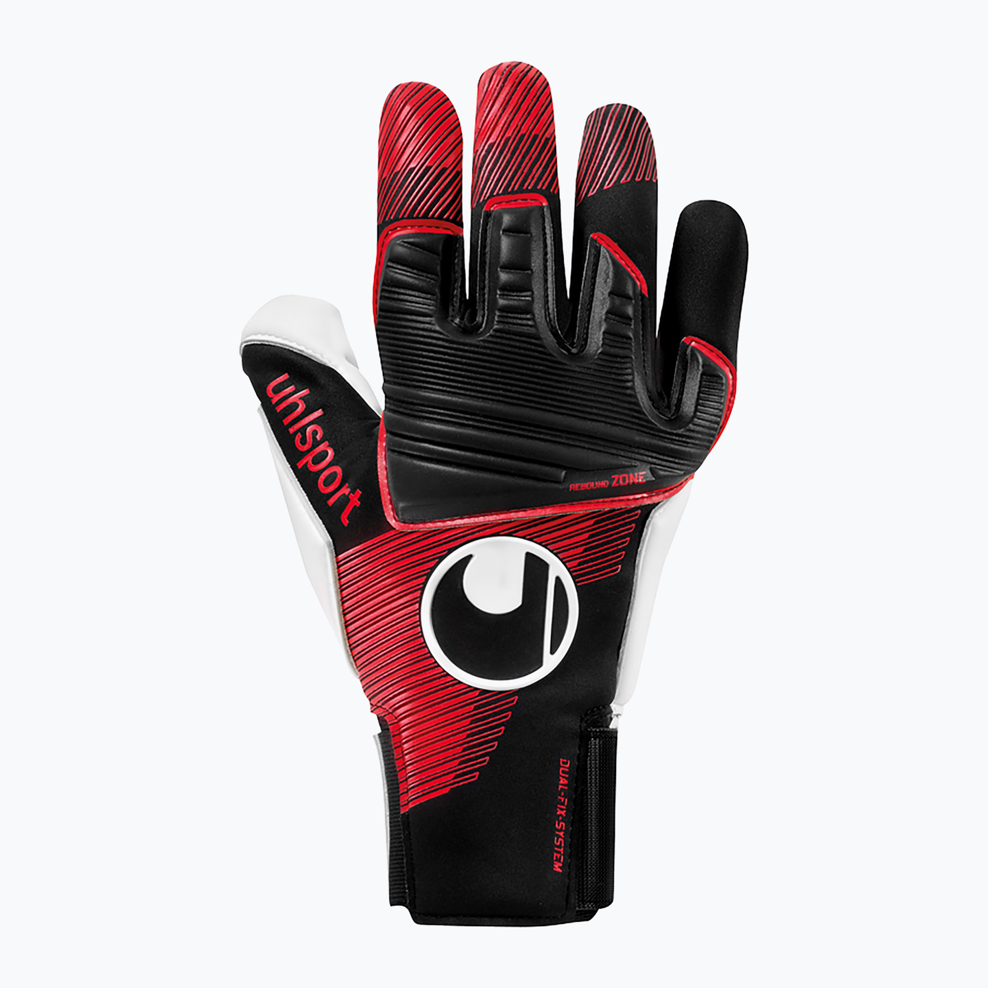 Детски вратарски ръкавици uhlsport Powerline Absolutgrip black/red/white