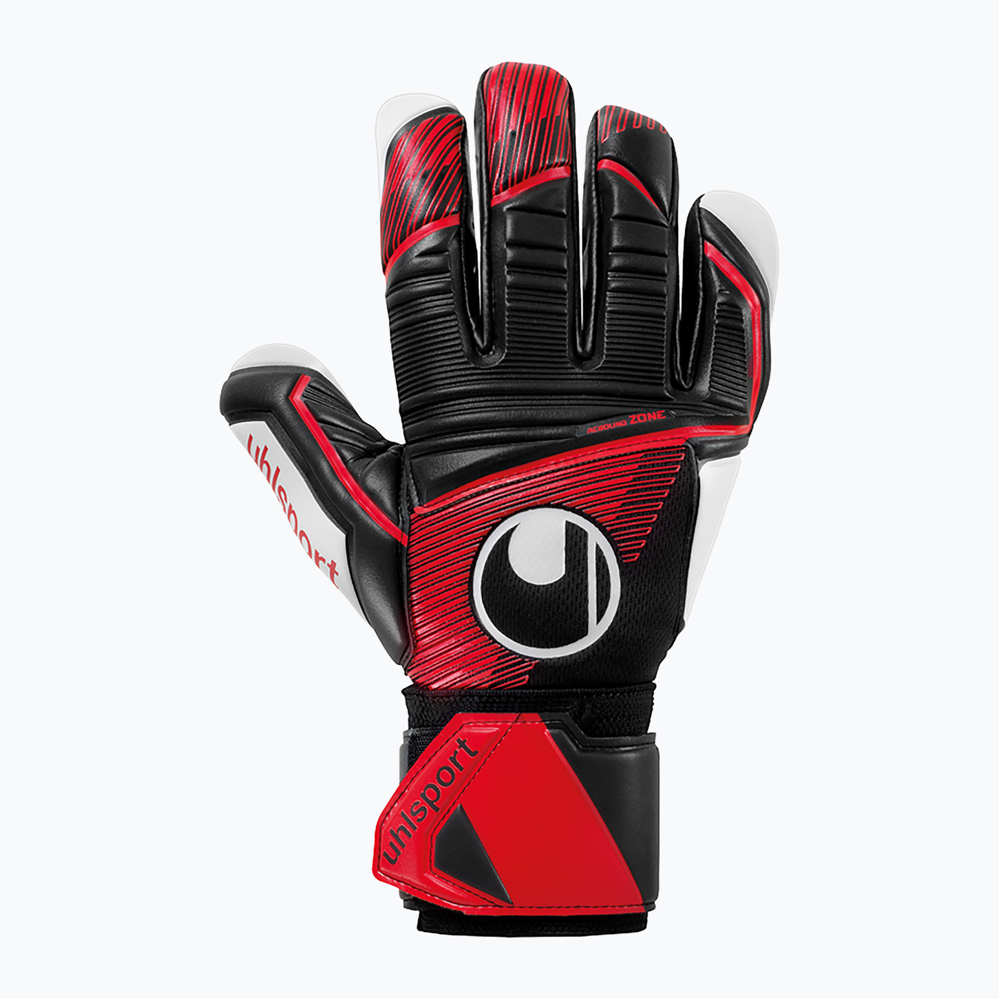 Uhlsport Powerline Supersoft Hn вратарски ръкавици черни/червени/бели