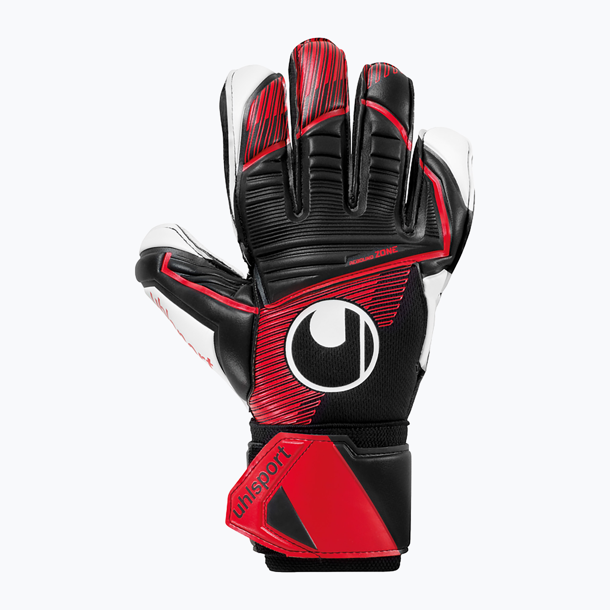 Uhlsport Powerline Supersoft вратарски ръкавици черни/червени/бели