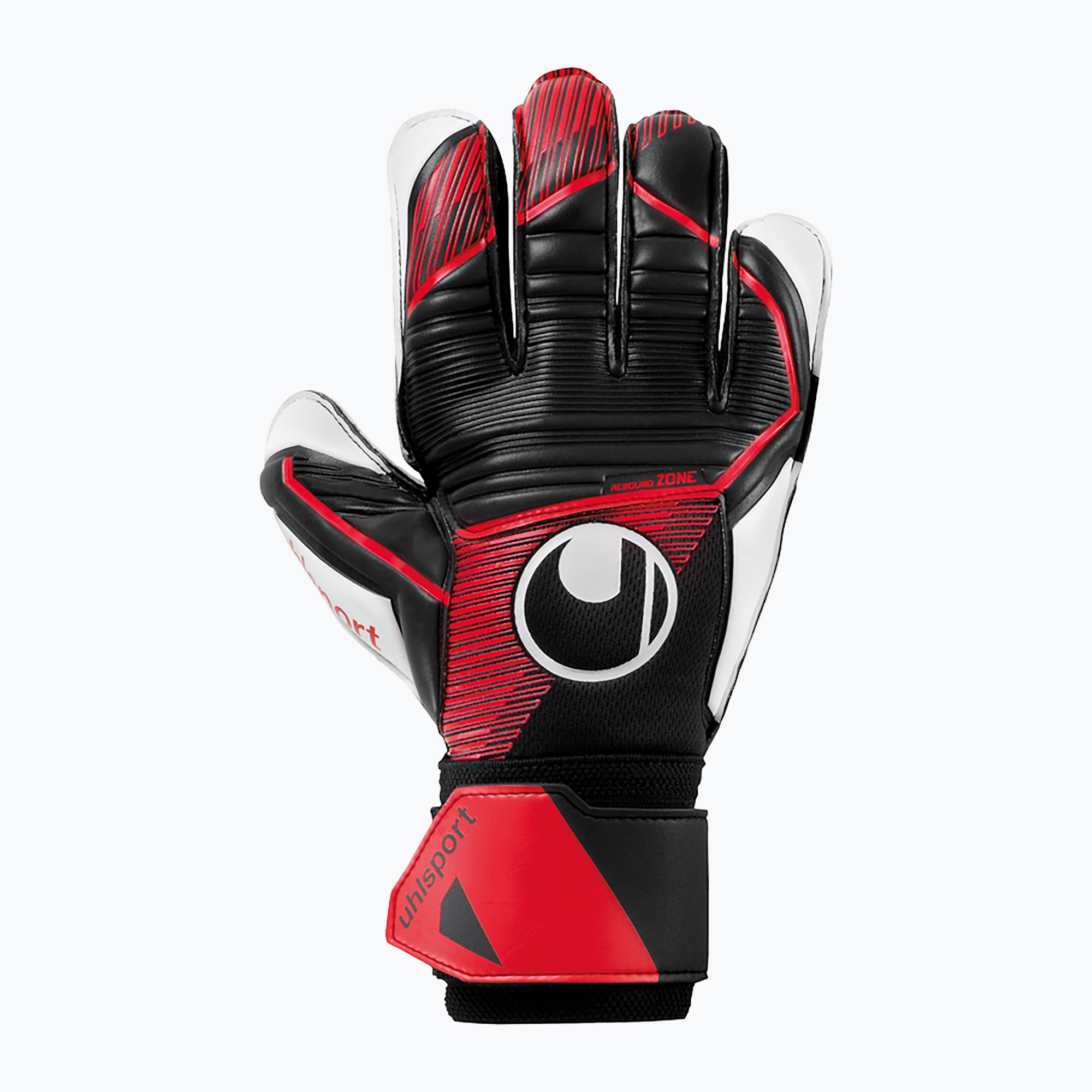 Uhlsport Powerline Soft Pro вратарски ръкавици черно/червено/бяло