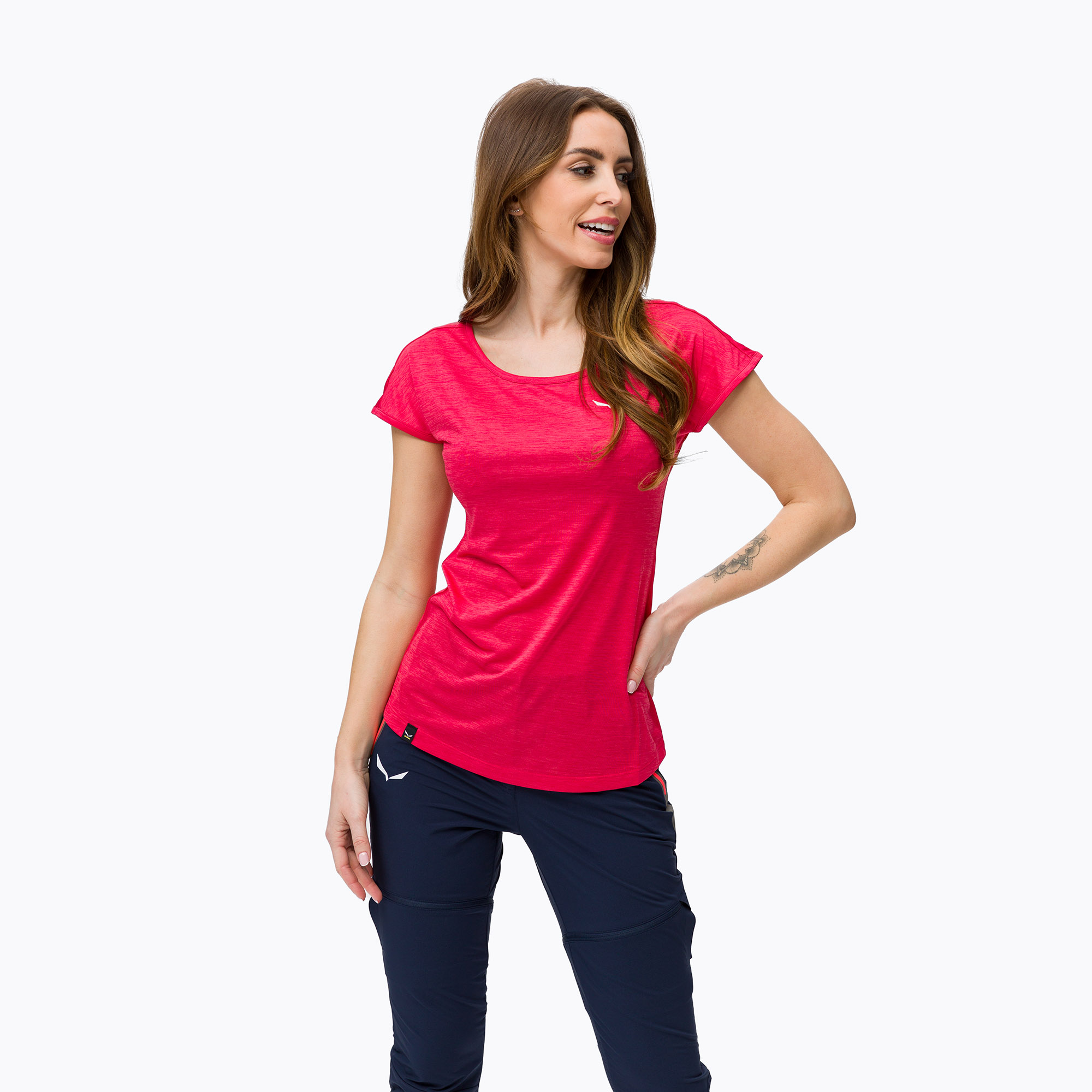 Salewa дамска риза за трекинг Puez Melange Dry pink 00-0000026538