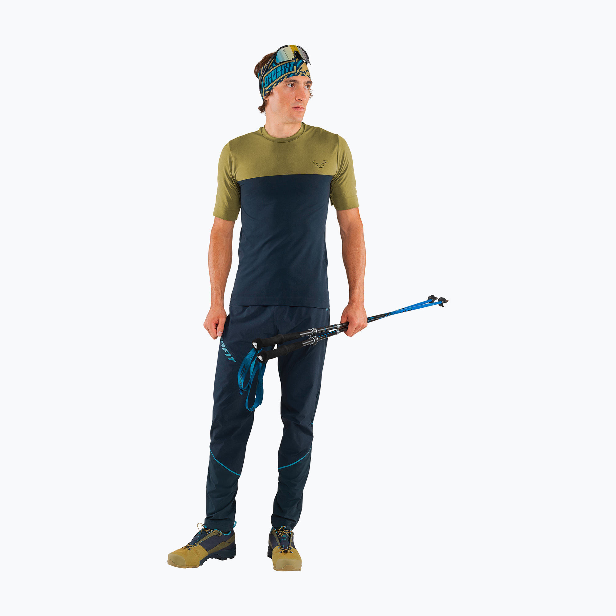 Мъжка тениска за туризъм DYNAFIT Traverse S-Tech, тъмно синя 08-0000071552