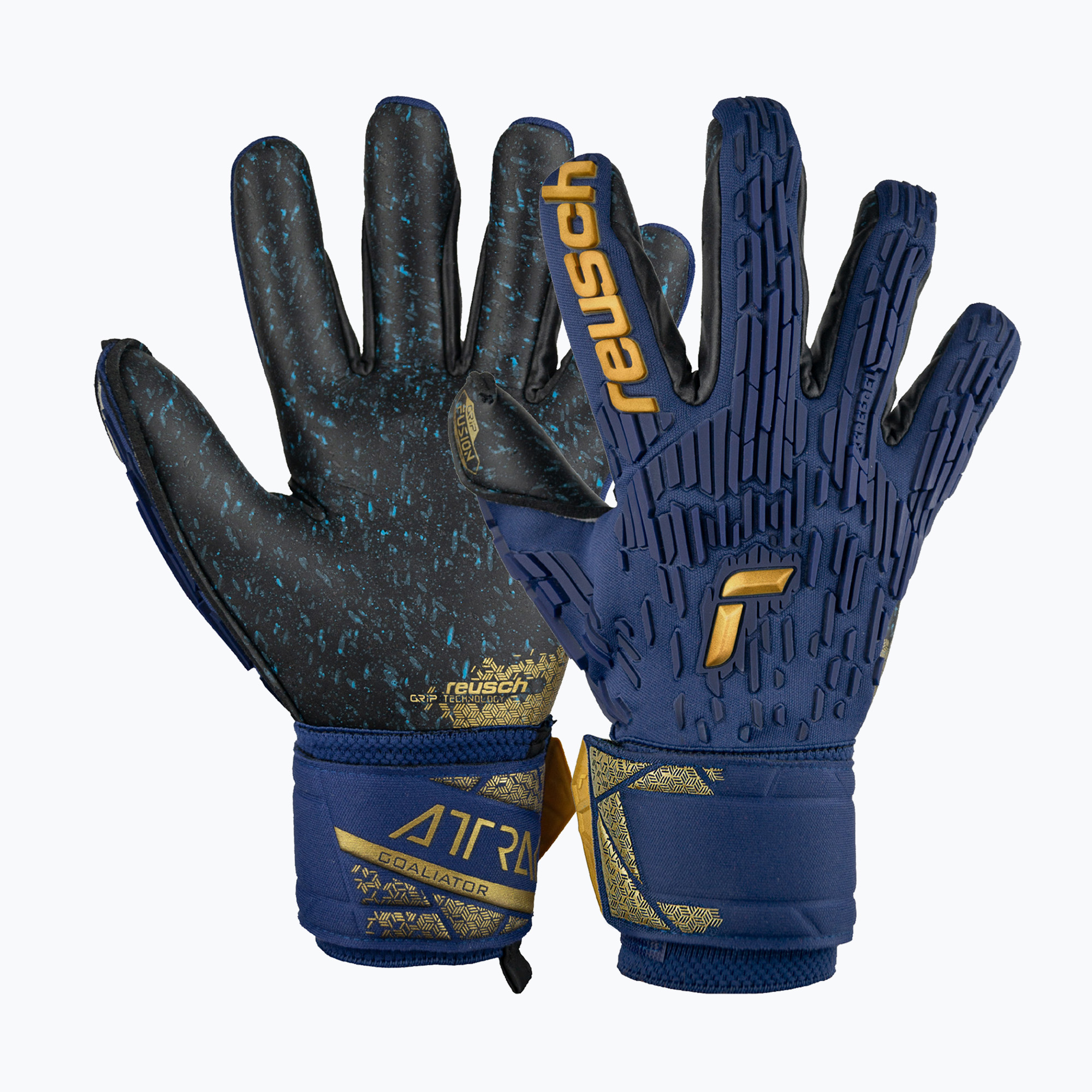 Reusch Attrakt Freegel Fusion Вратарски ръкавици premium blue/gold/black