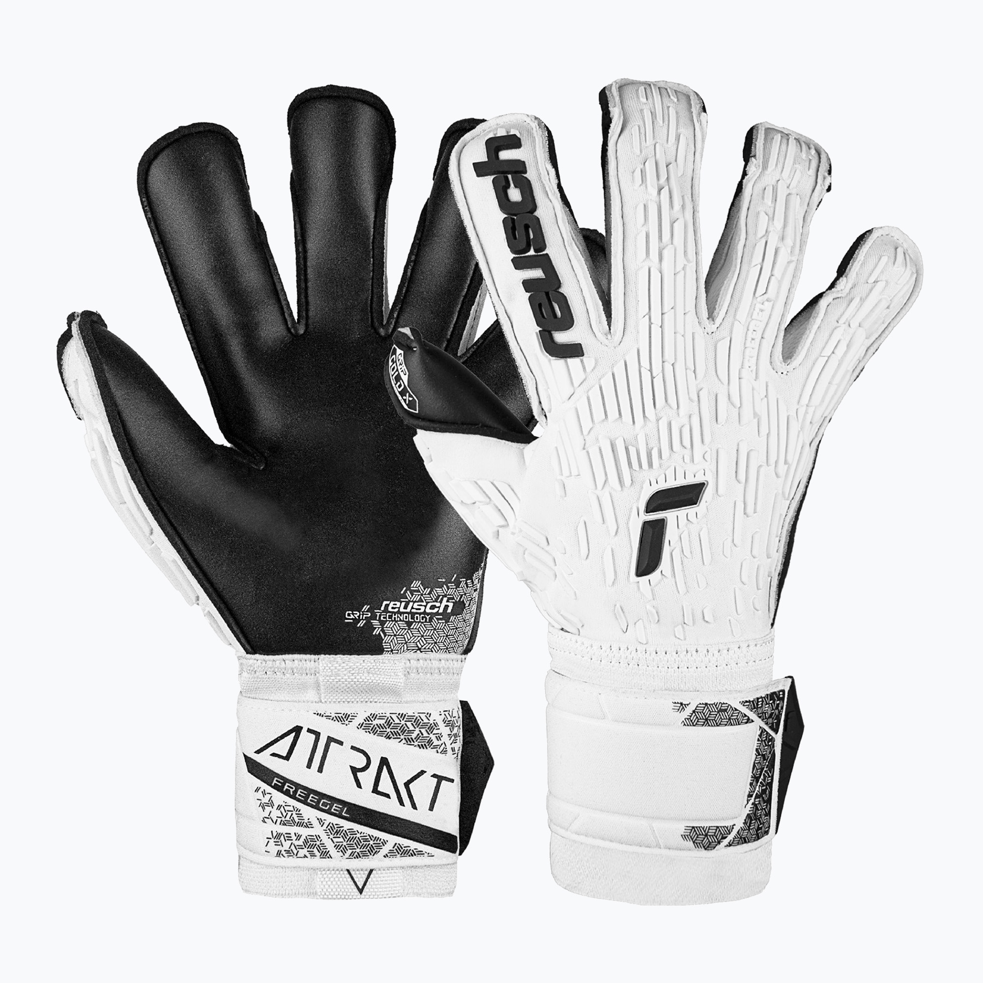 Reusch Attrakt Freegel Gold X Evolution вратарски ръкавици бяло/черно