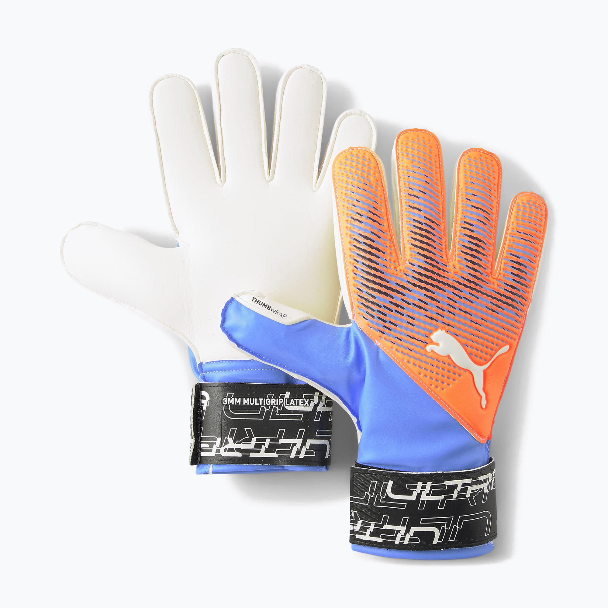 PUMA Ultra Protect 3 Rc оранжеви и сини вратарски ръкавици 41819 05