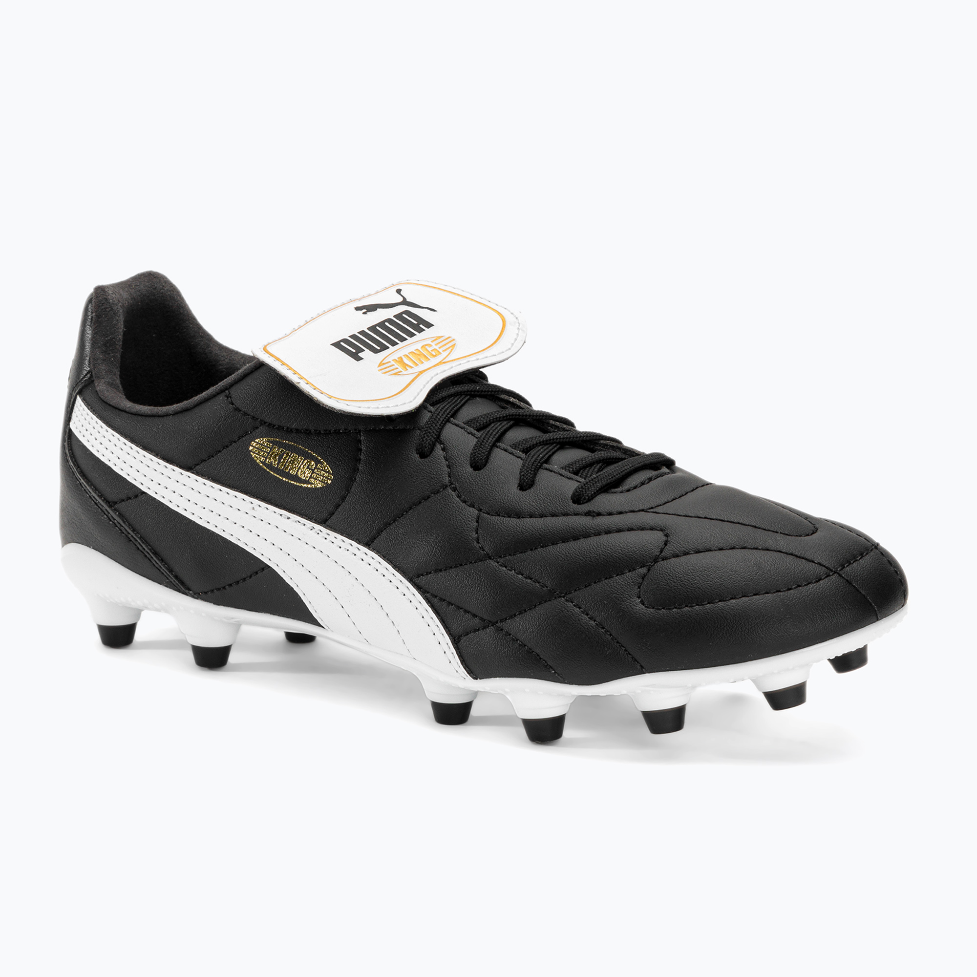 Мъжки футболни обувки PUMA King Top FG/AG puma black/puma white/puma gold