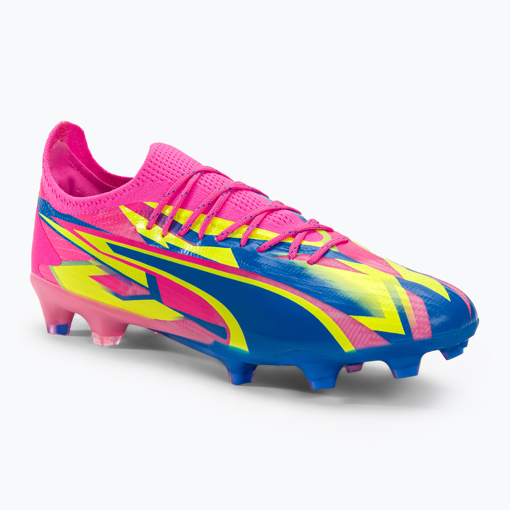 Мъжки футболни обувки PUMA Ultra Ultimate Energy FG/AG luminous pink/ultra blue/yellow alert