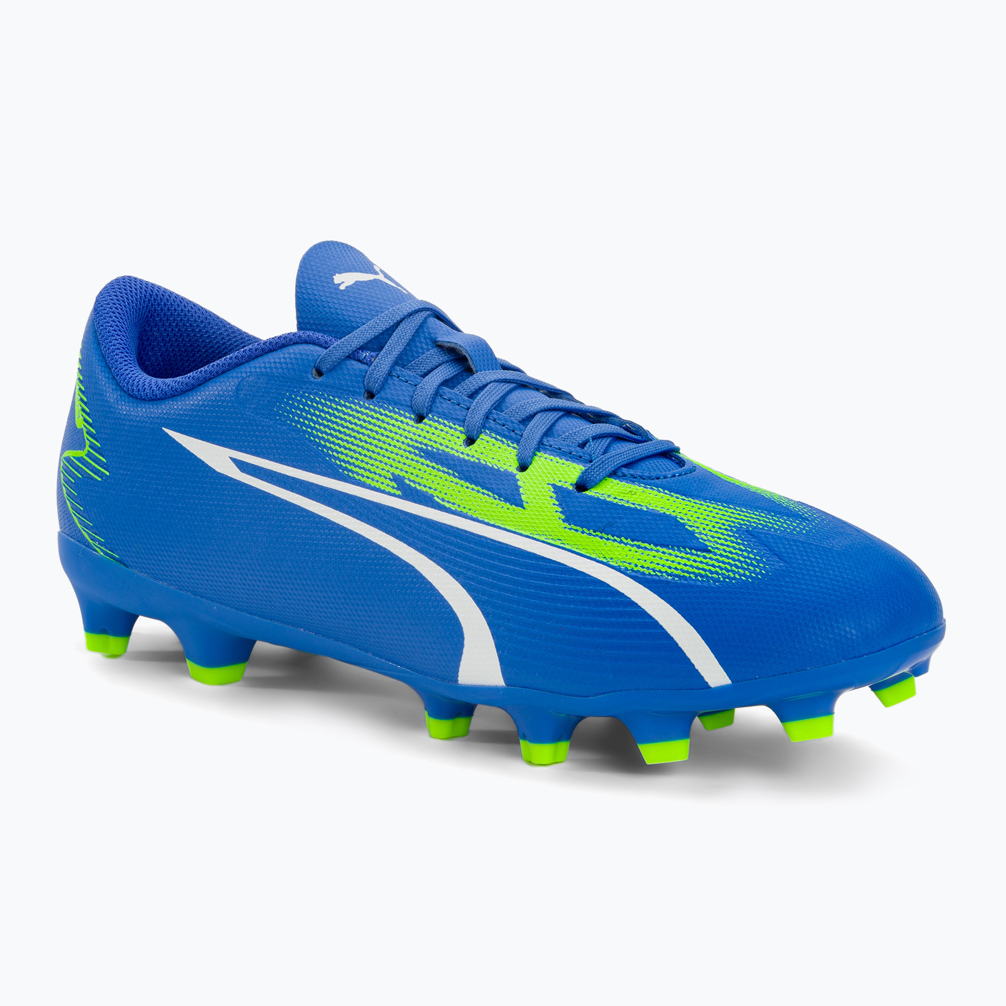 Детски футболни обувки PUMA Ultra Play FG/AG Jr ultra blue/puma white/pro green
