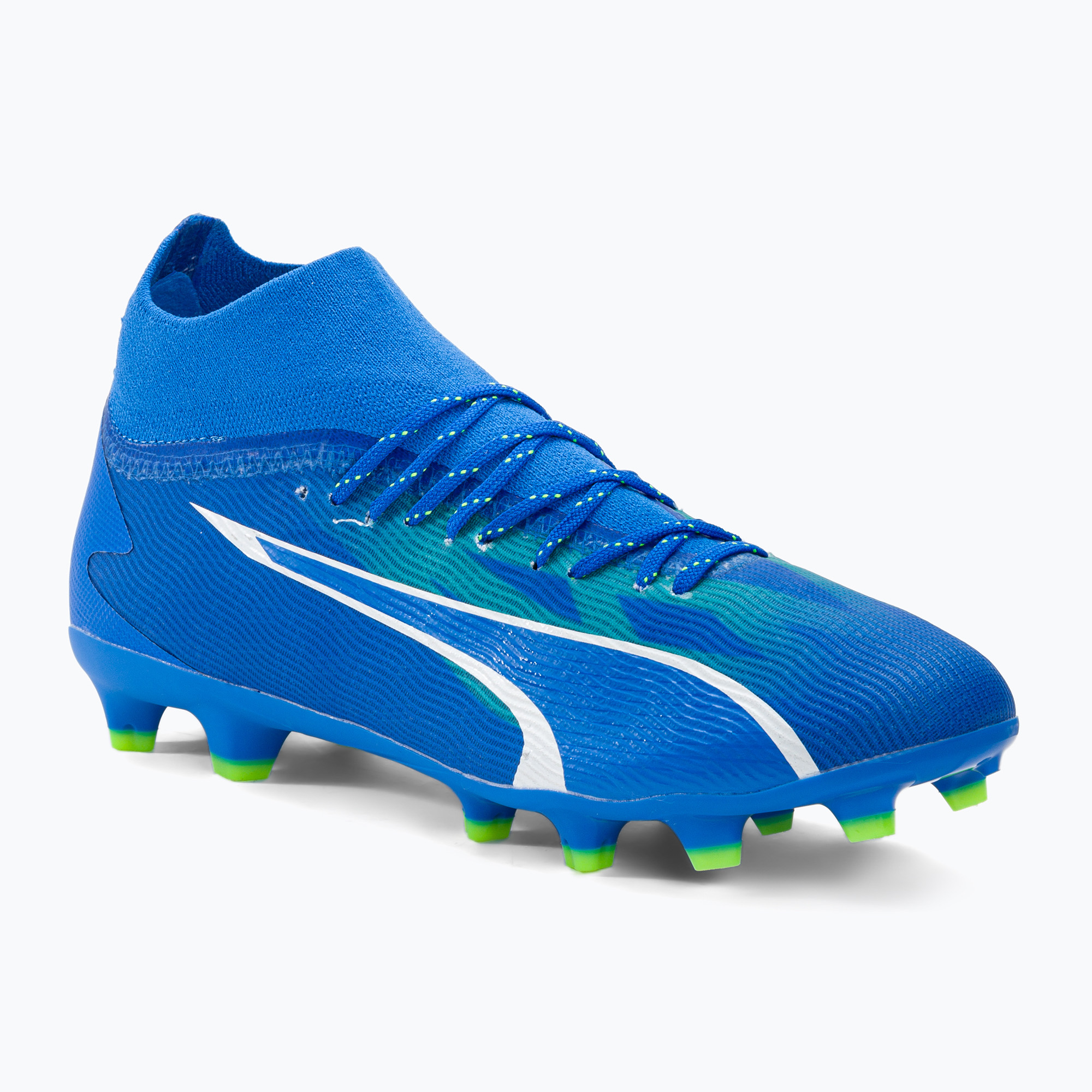 Детски футболни обувки PUMA Ultra Pro FG/AG Jr ultra blue/puma white/pro green