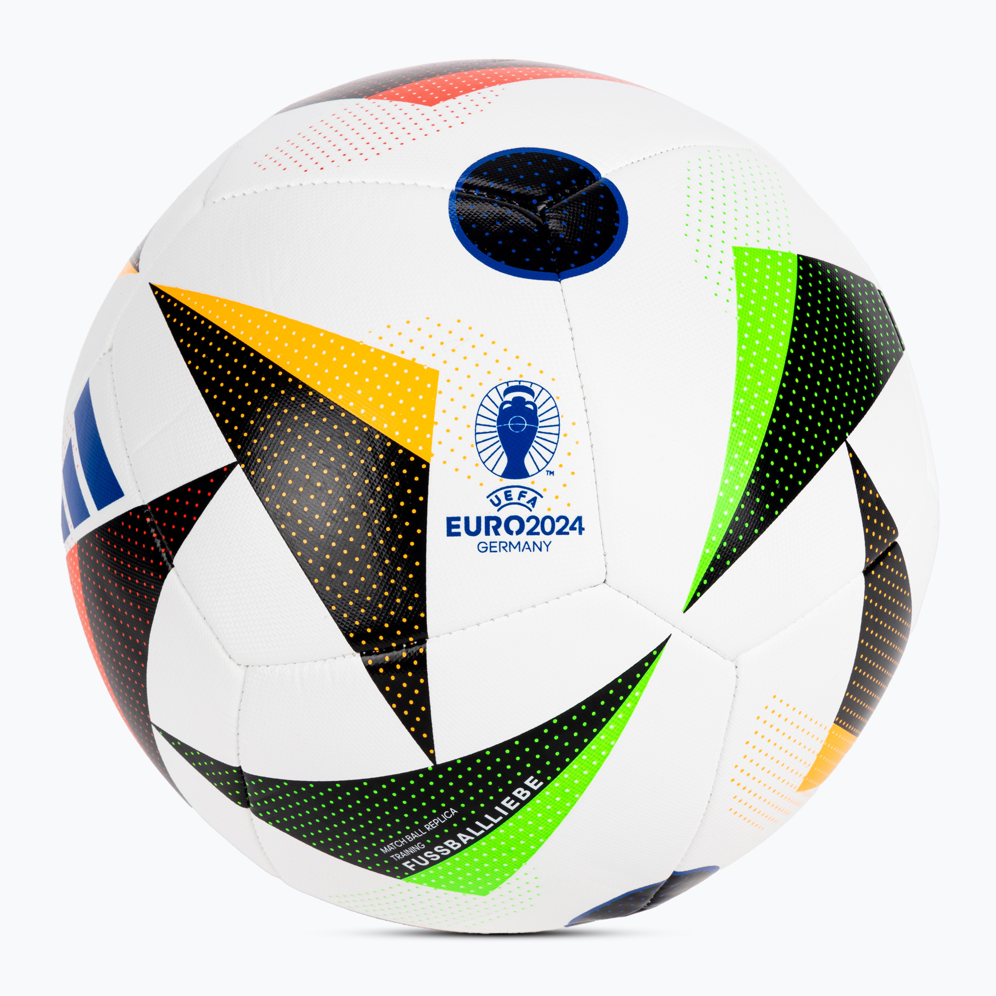 adidas Fussballiebe Trainig Euro 2024 футбол бяло/черно/синьо размер 5