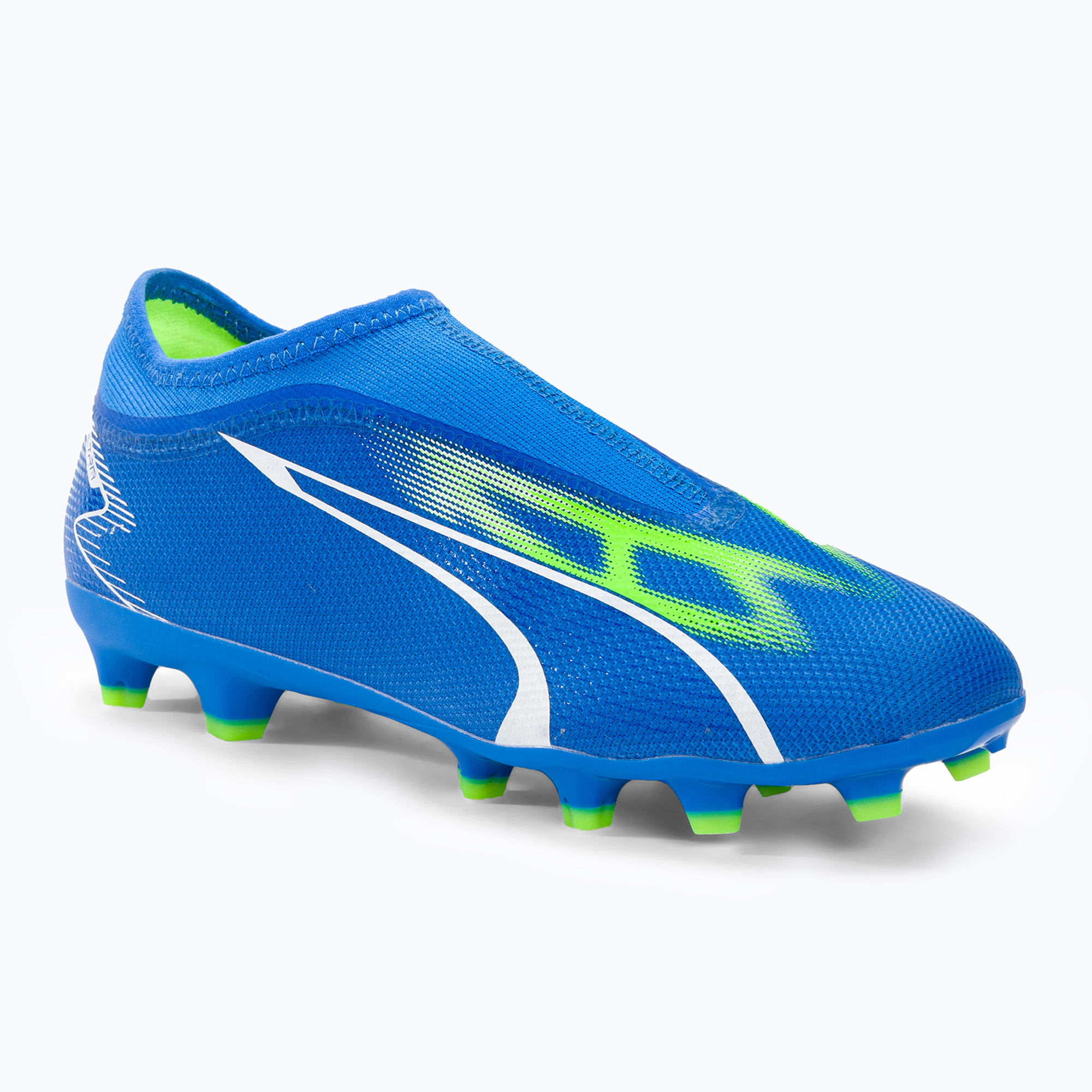 Детски футболни обувки PUMA Ultra Match Ll FG/AG Jr ultra blue/puma white/pro green