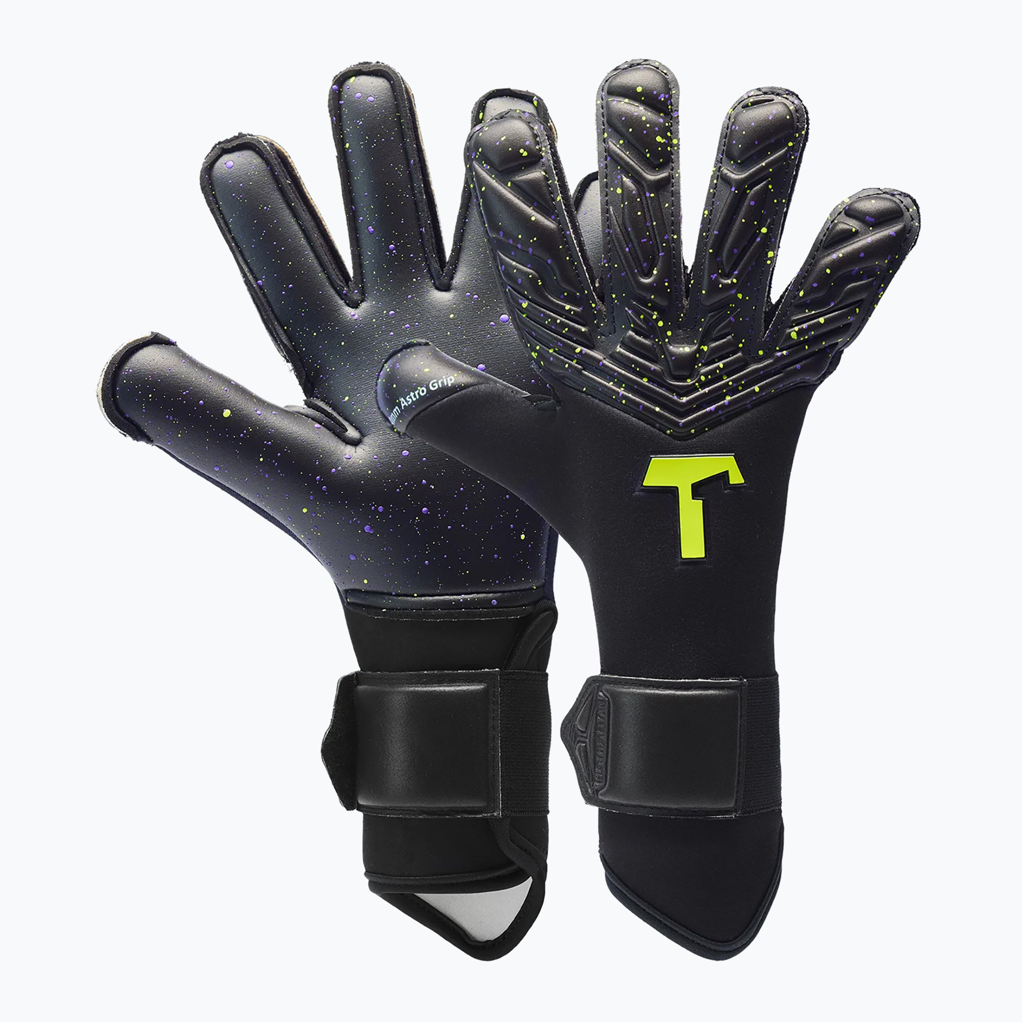 T1TAN Alien Galaxy Junior FP черни детски вратарски ръкавици
