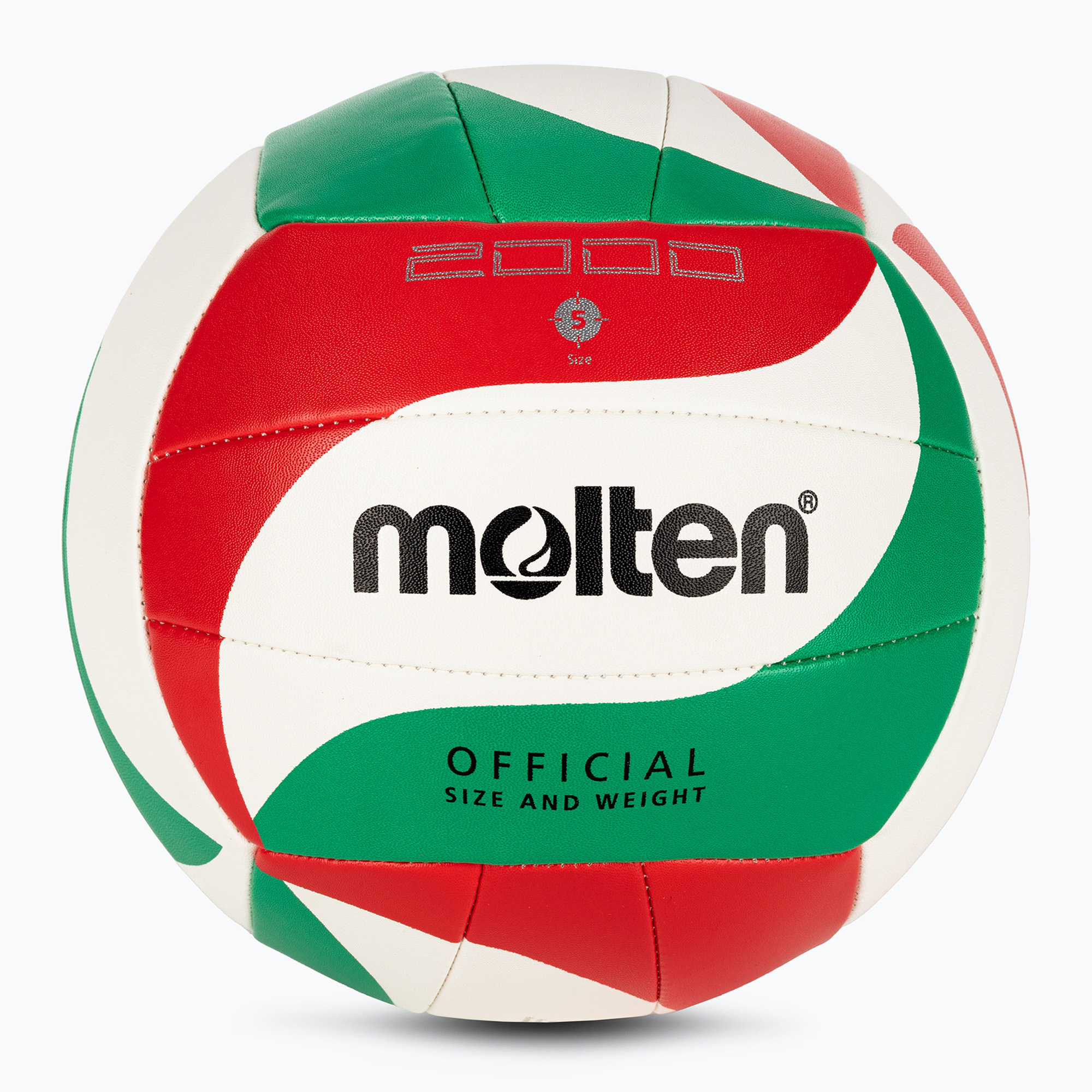 Molten волейболна топка V5M2000-5 бяло/зелено/червено размер 5