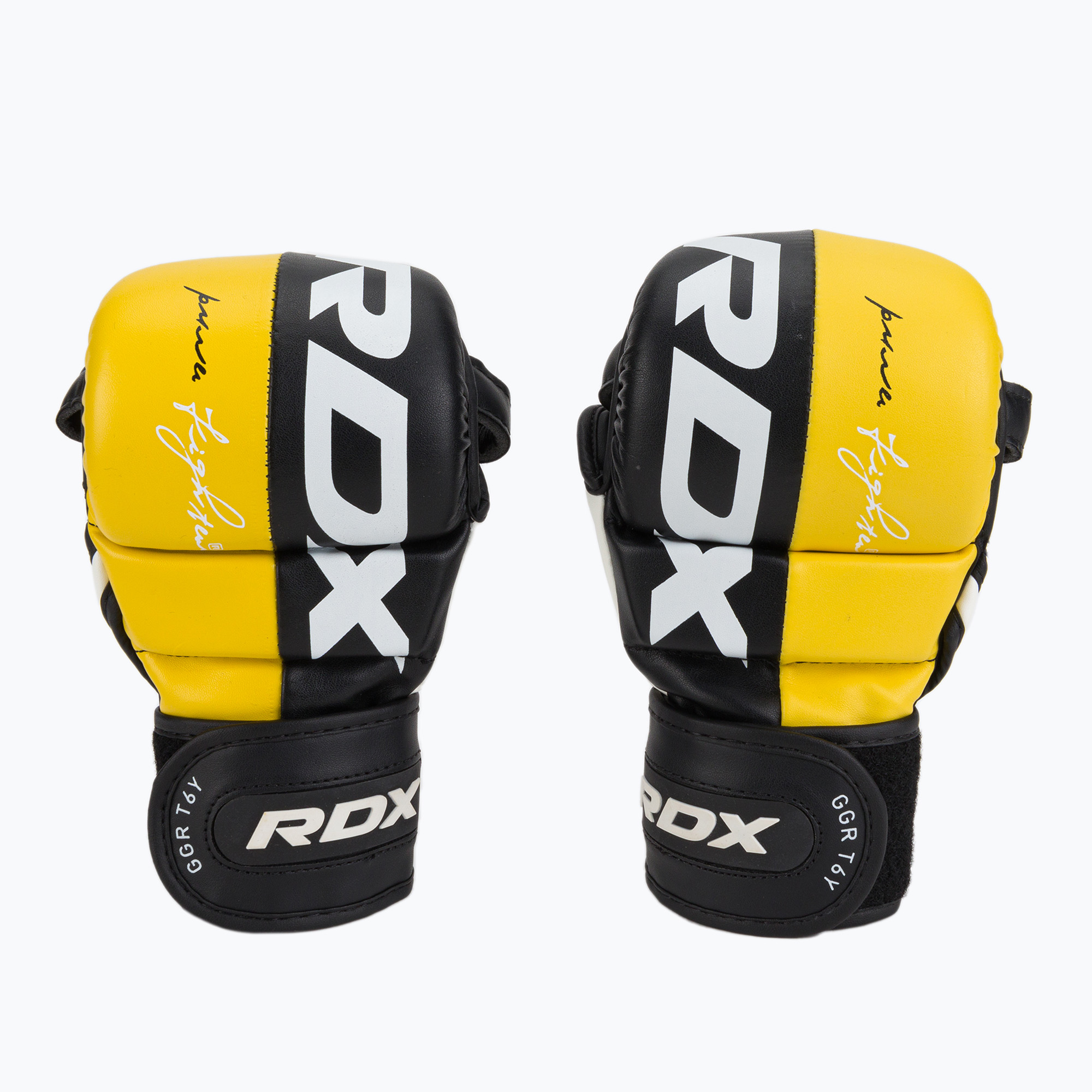 RDX T6 черни/жълти граплинг ръкавици GGR-T6Y