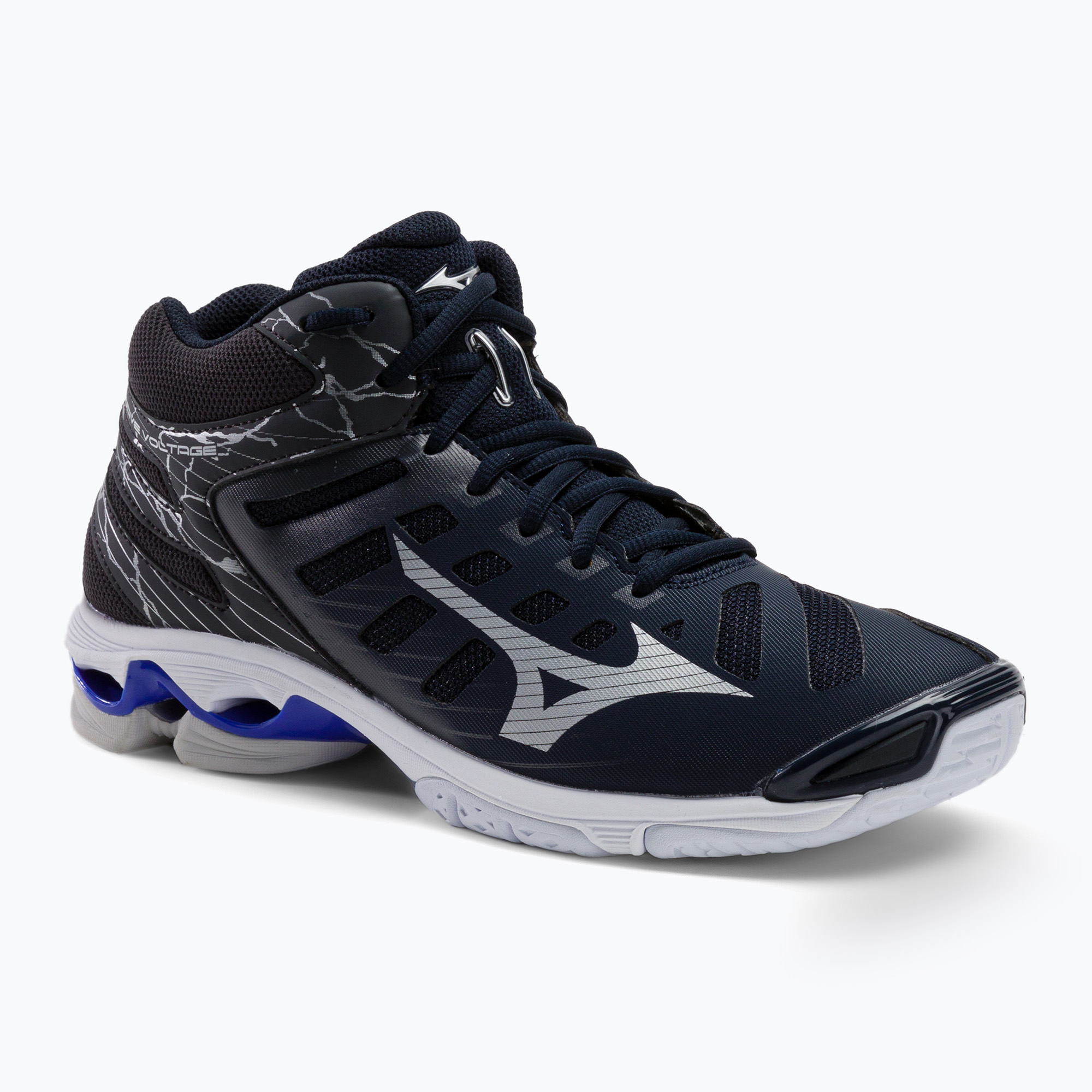 Мъжки обувки за волейбол Mizuno Wave Voltage Mid navy blue V1GA216501
