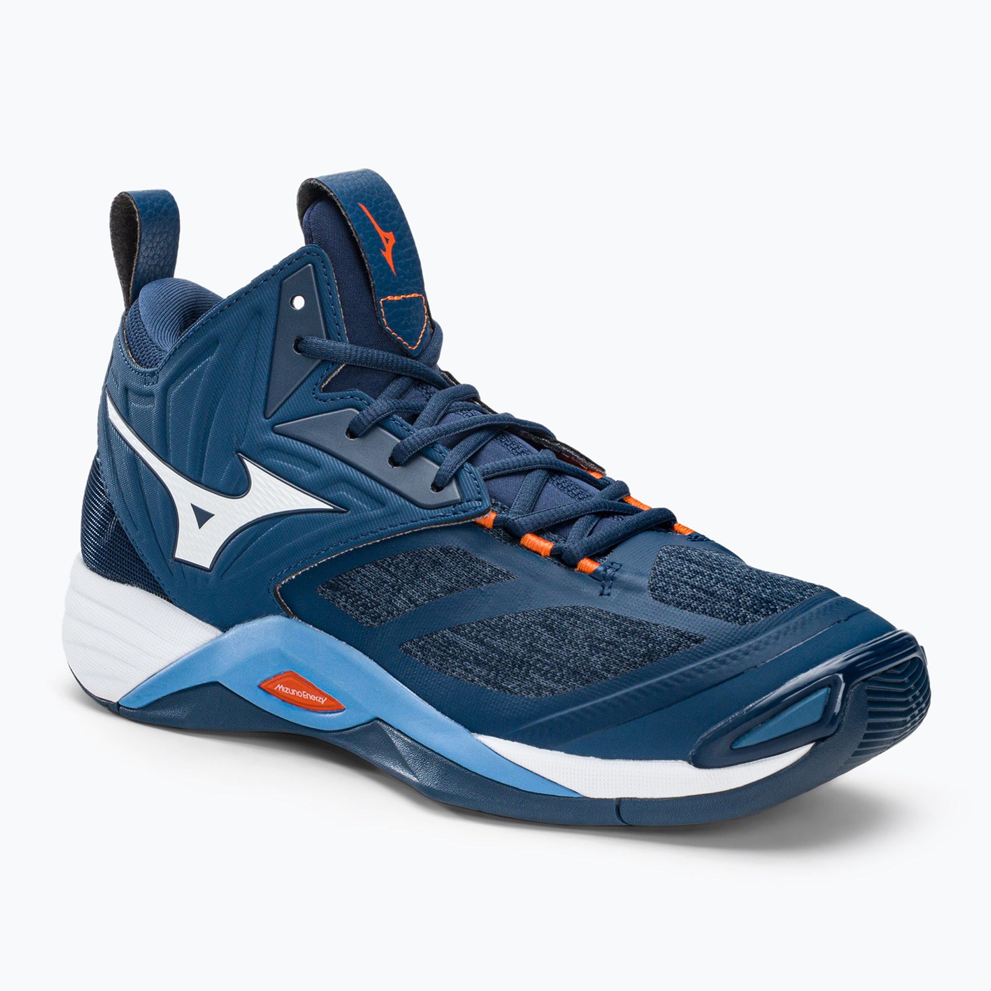 Мъжки обувки за волейбол Mizuno Wave Momentum 2 Mid navy blue V1GA211721