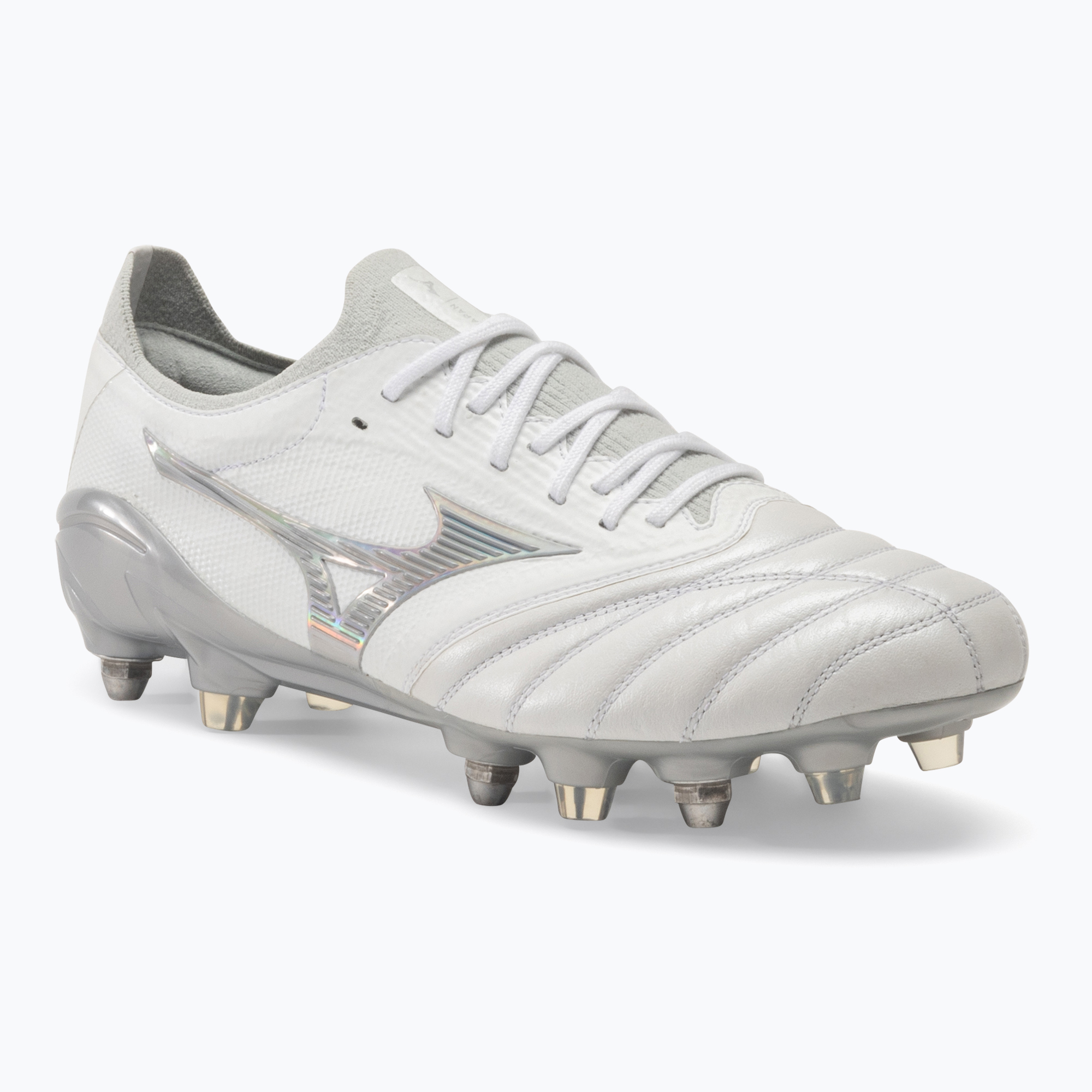 Mizuno Morelia Neo III Beta JMP футболни обувки бяло/холограмно/студено сиво 3c