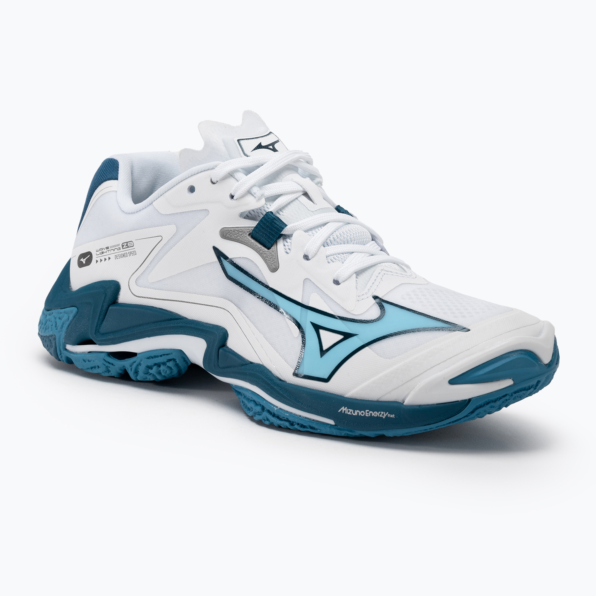 Мъжки обувки за волейбол Mizuno Wave Lightning Z8 white/sailor blue/silver