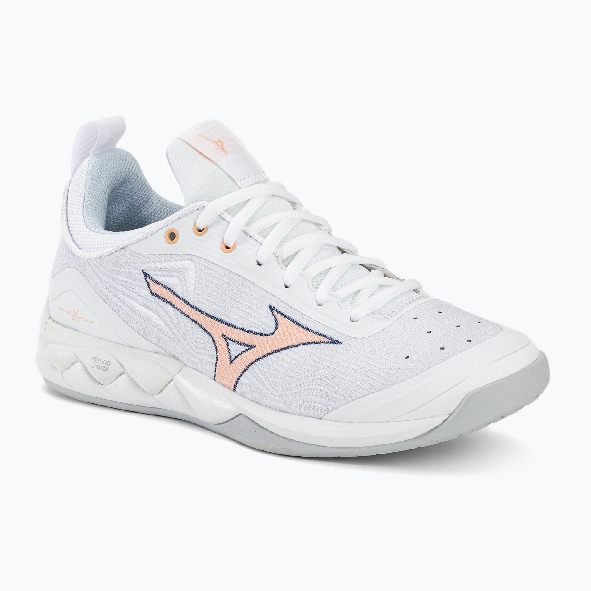 Дамски обувки за волейбол Mizuno Wave Luminous 2 white/navy peony/peach parfait