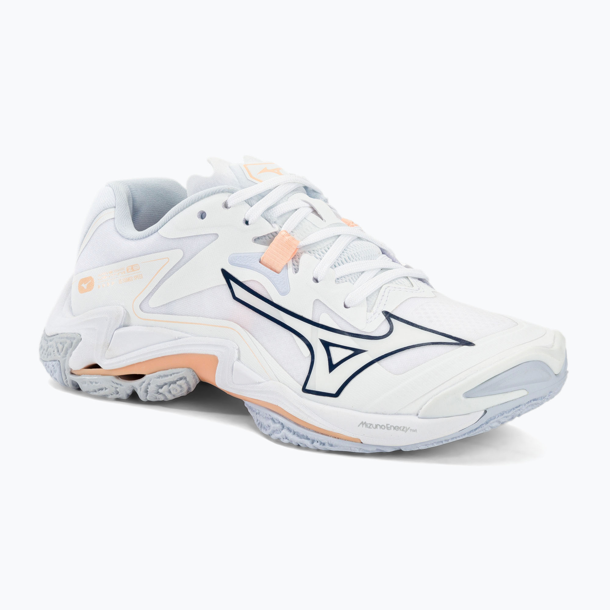 Дамски обувки за волейбол Mizuno Wave Lightning Z8 white/navy peony/peach parfait