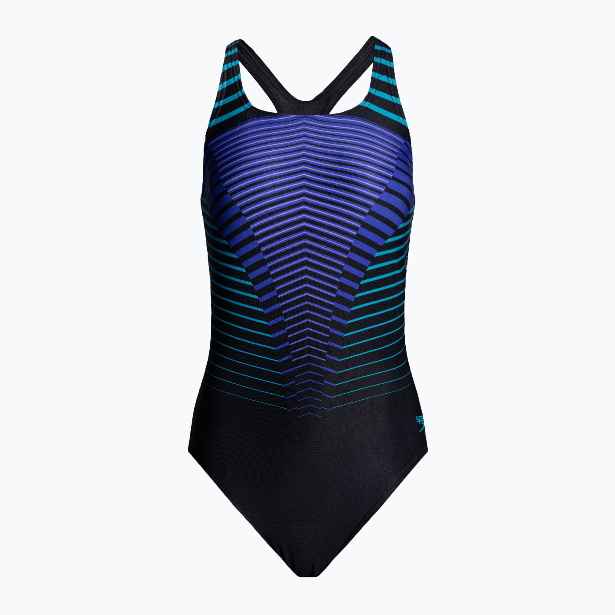 Speedo Digital Placement Medalist дамски бански от една част черно-син 8-00305514842