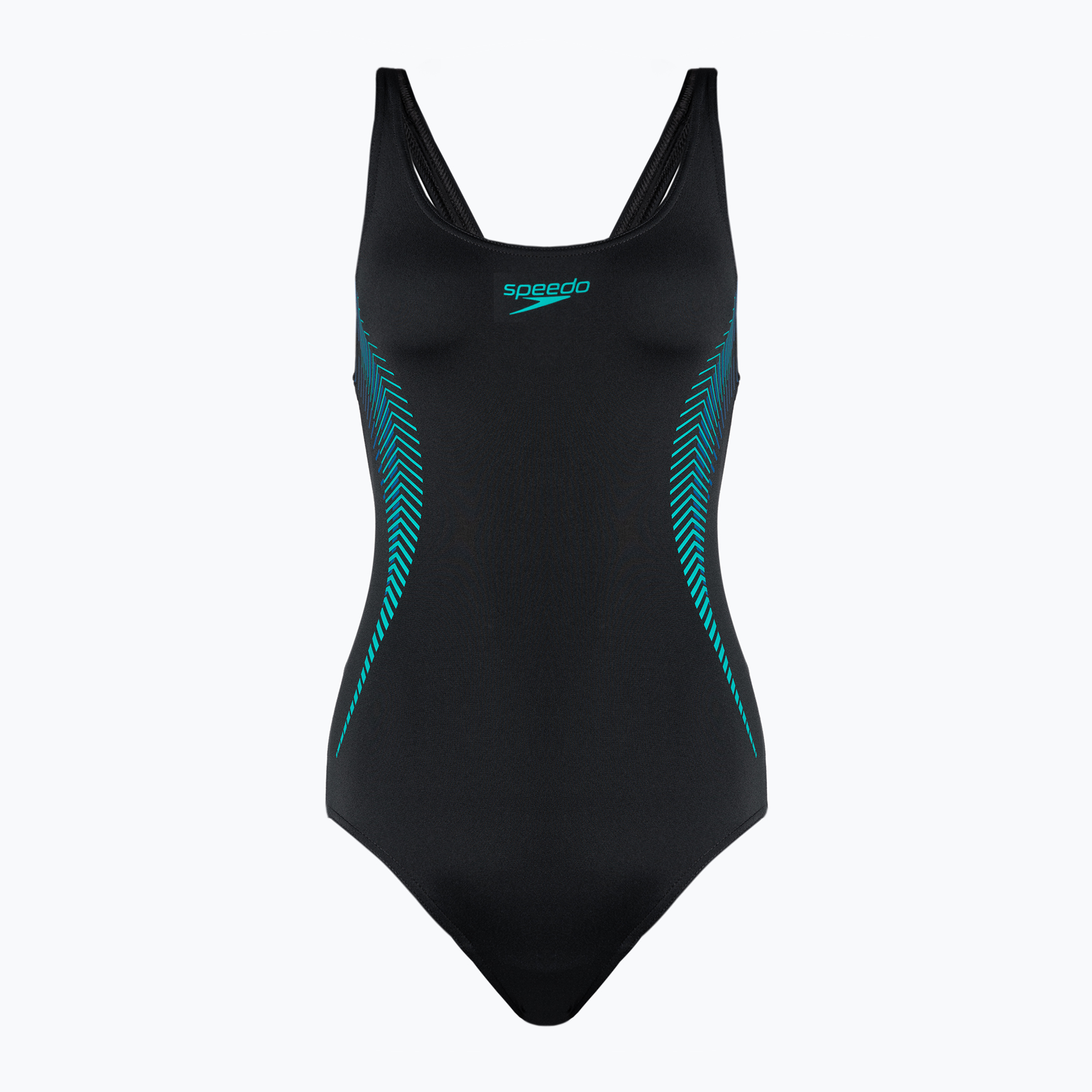 Speedo Placement Muscleback бански от една част черен 8-00305814837