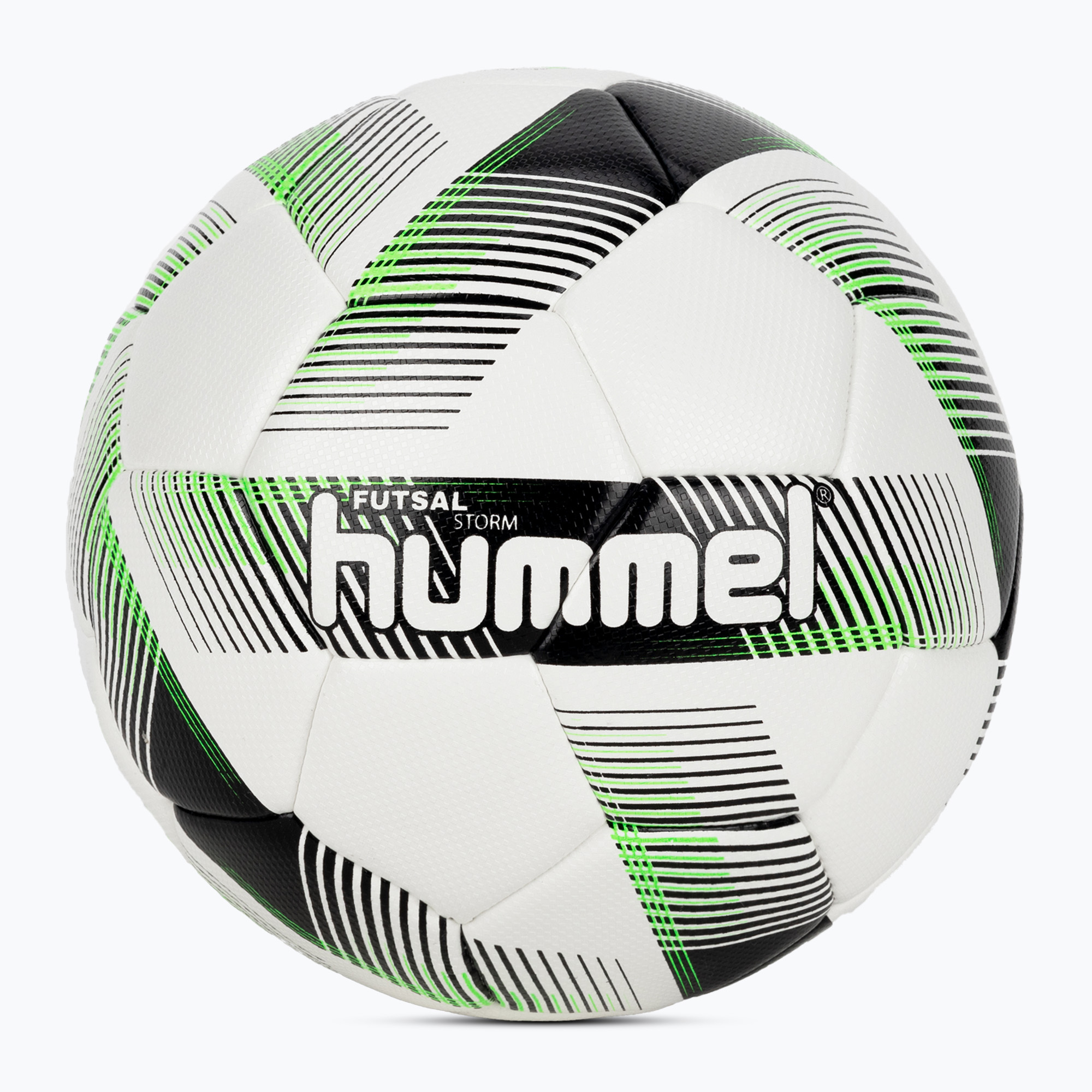 Hummel Storm FB футболна топка бяло/черно/зелено размер 4