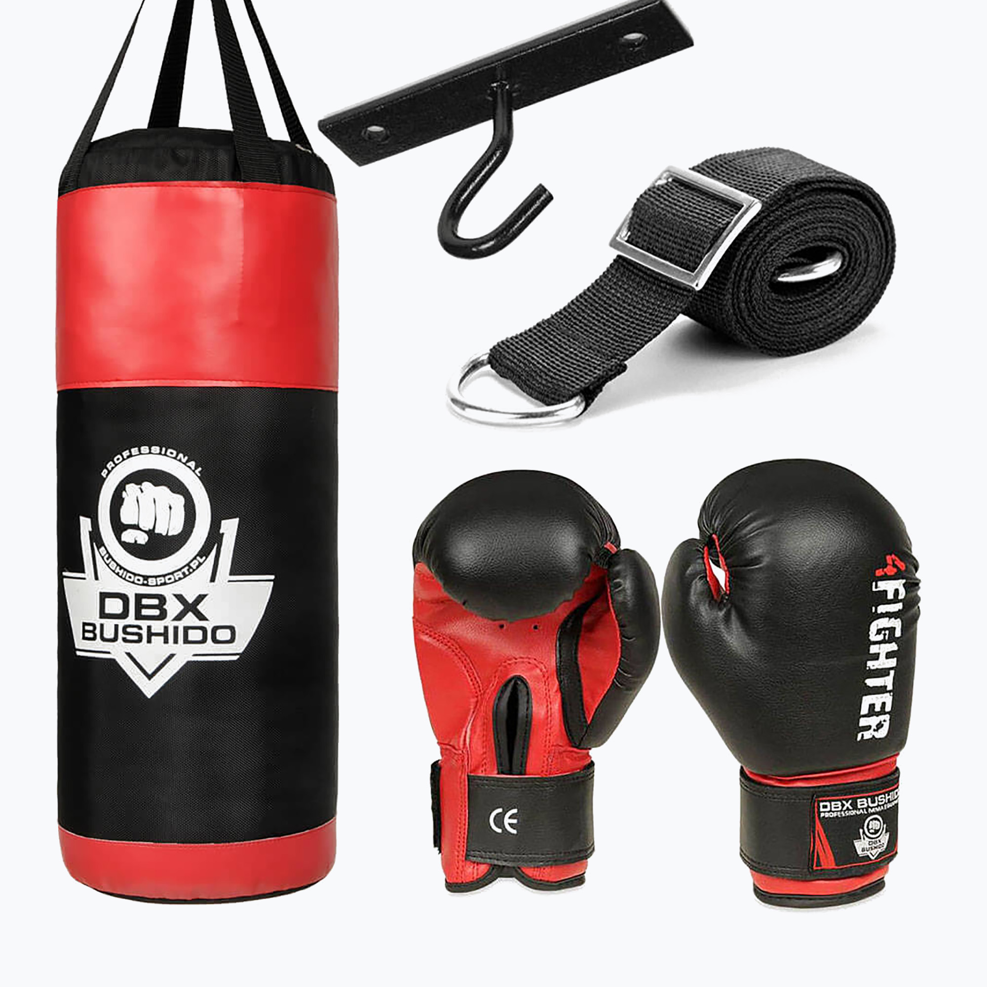 Bushido DBX Детски боксов комплект черен и червен KIDS60SET