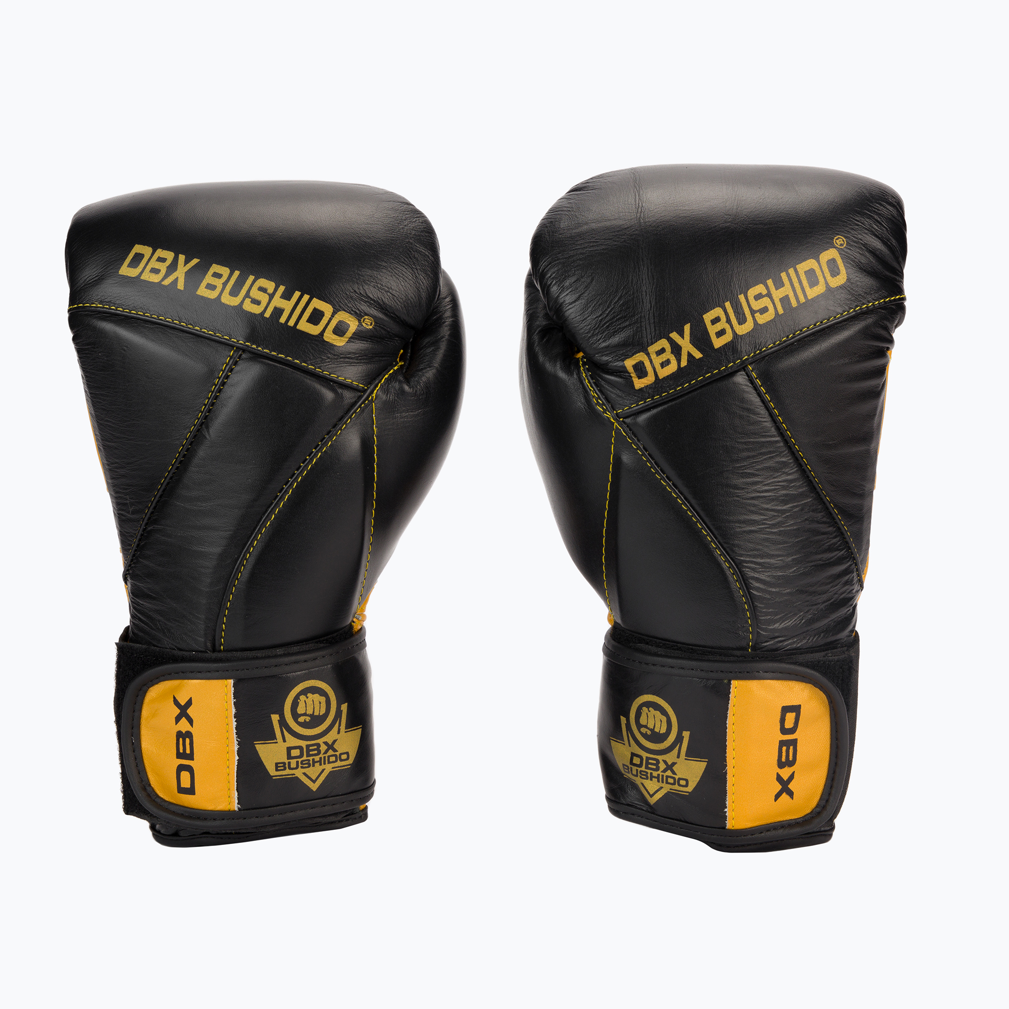 Bushido боксови ръкавици от естествена кожа черни B-2v14-10oz