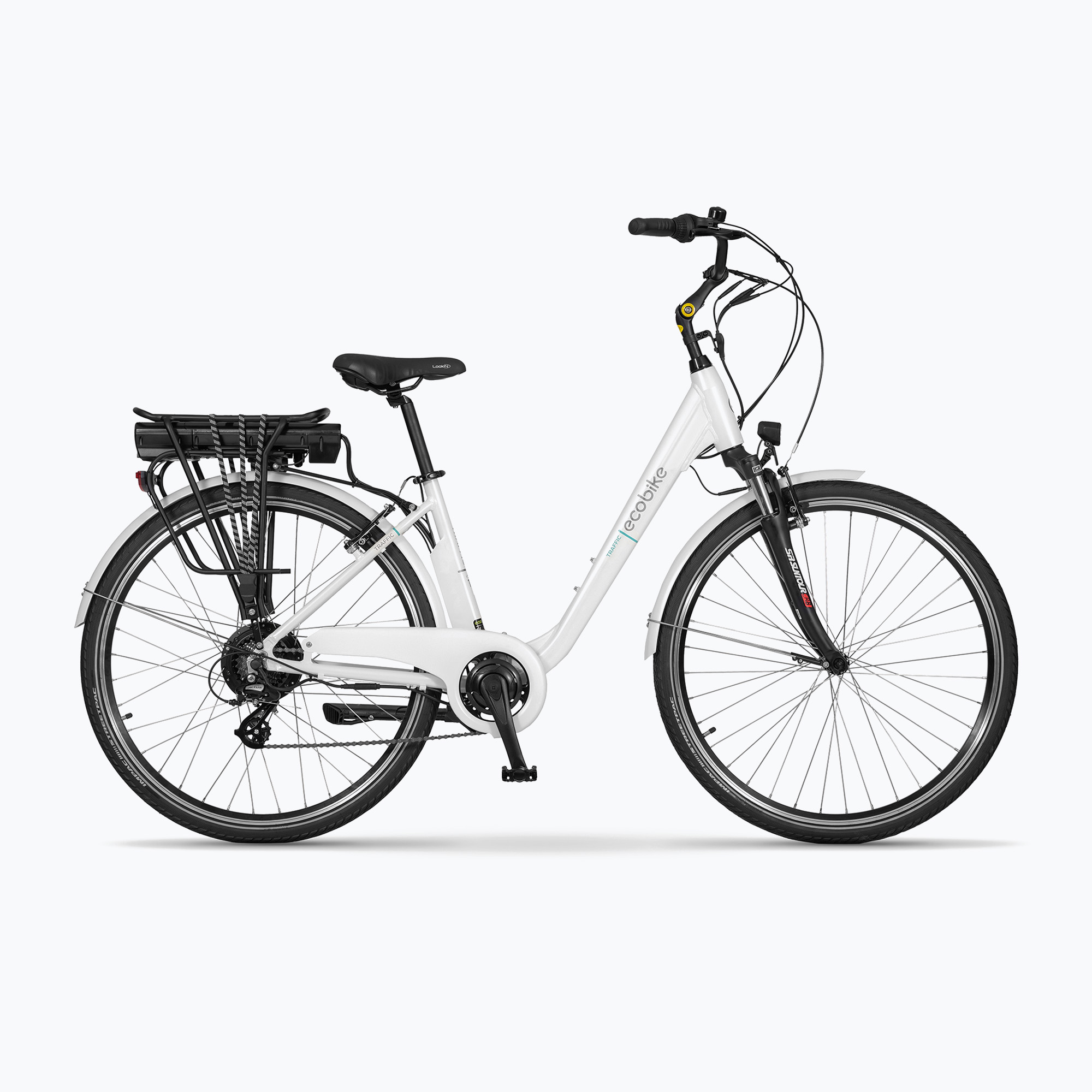 EcoBike Traffic/14.5 Ah Smart BMS електрически велосипед бял 1010105(2023)